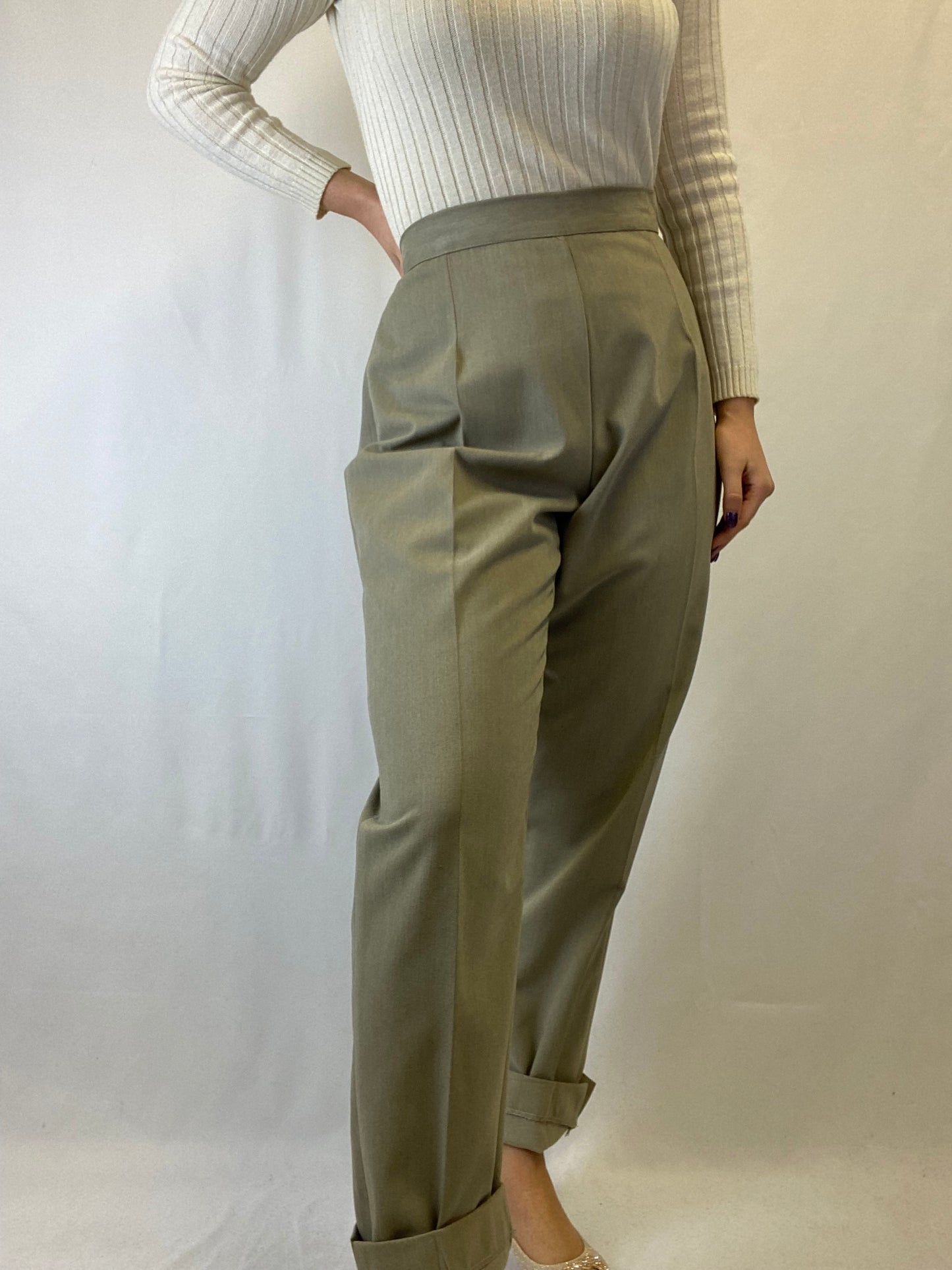 Pantaloni classici tortora- TG. 44/46