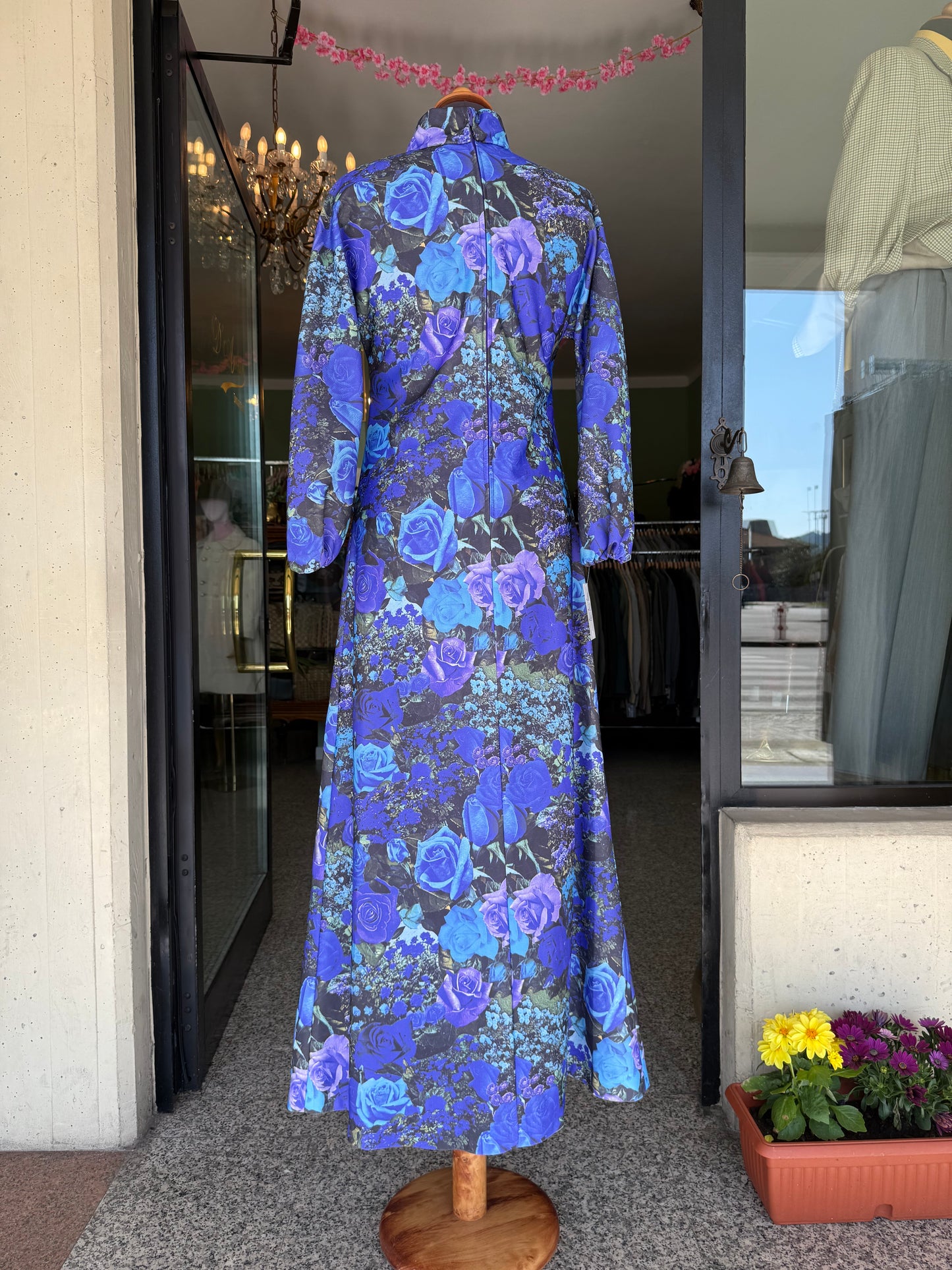 Maxi dress anni ‘70 con rose - TG. 40/42