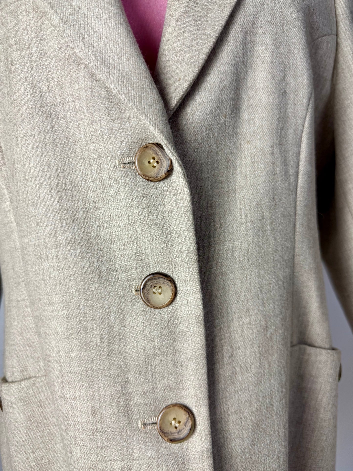 Giacca in pura lana color sabbia - TG. 46