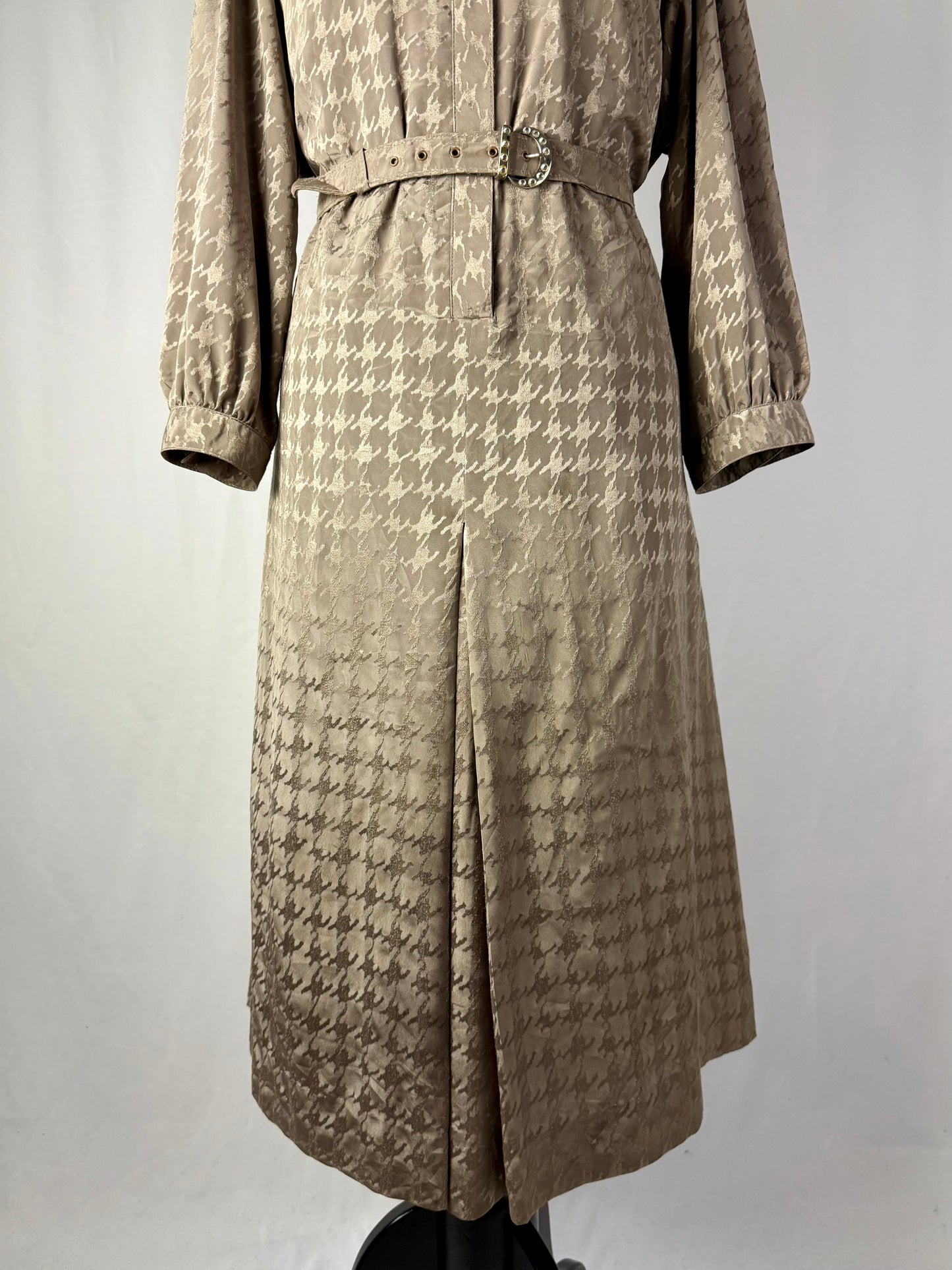 Abito anni ‘80 in raso jacquard pied de poule – TG. 46/48