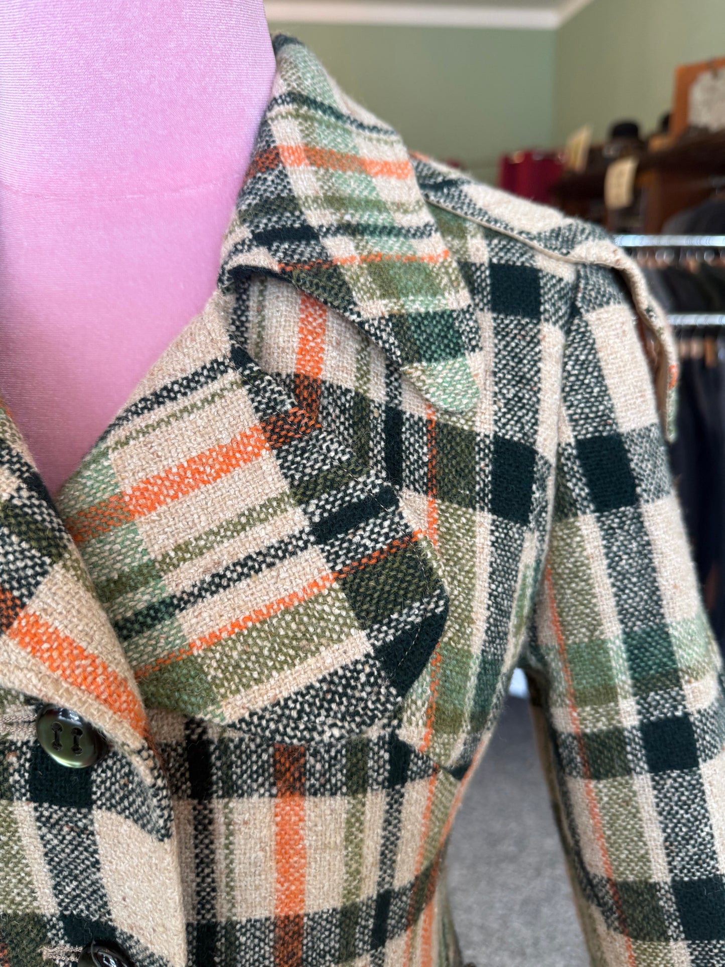 Cappotto anni ‘70 fantasia check - TG. 38