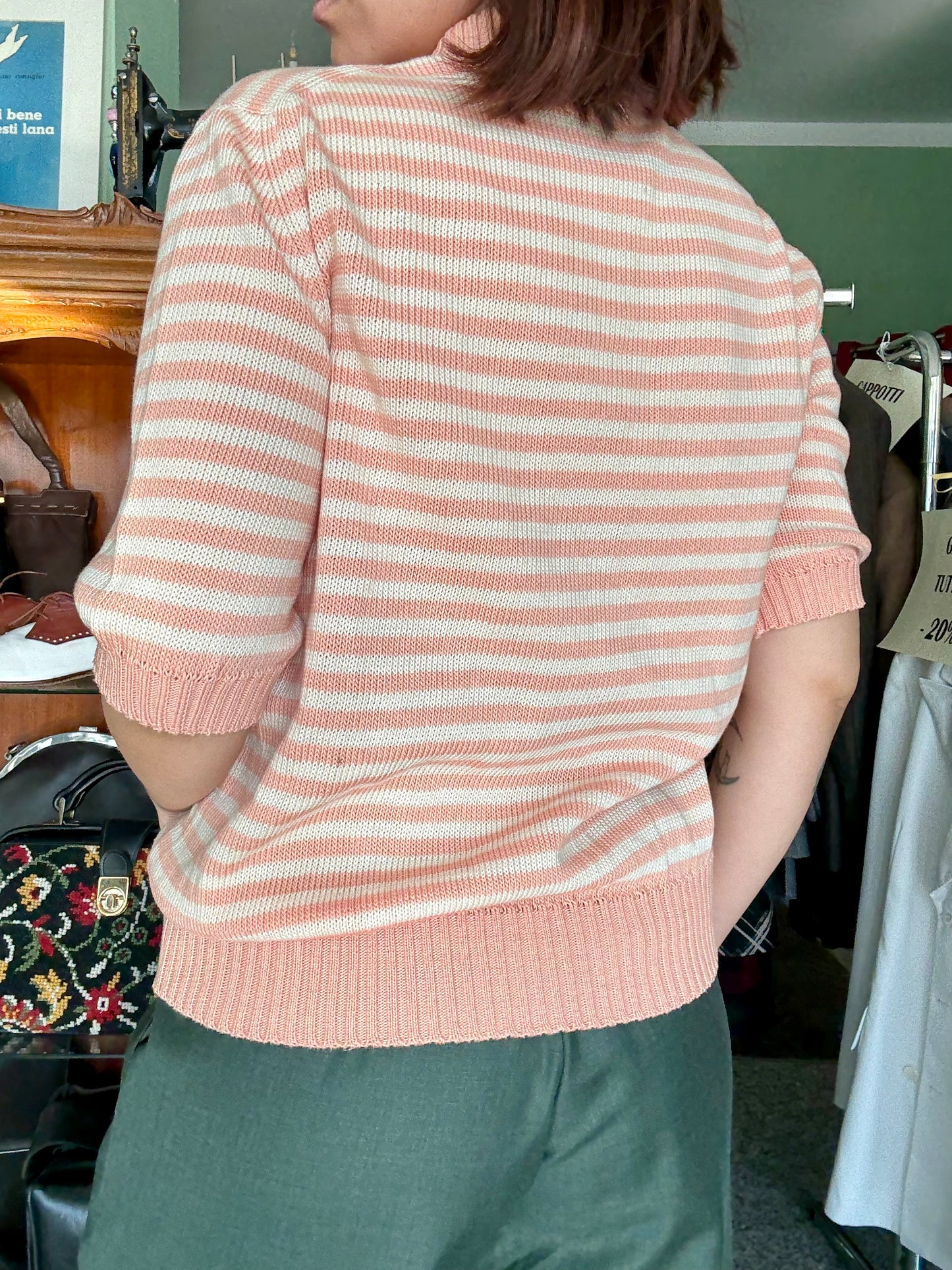 Maglia a righe rosa e panna 🍓 - TG. 44