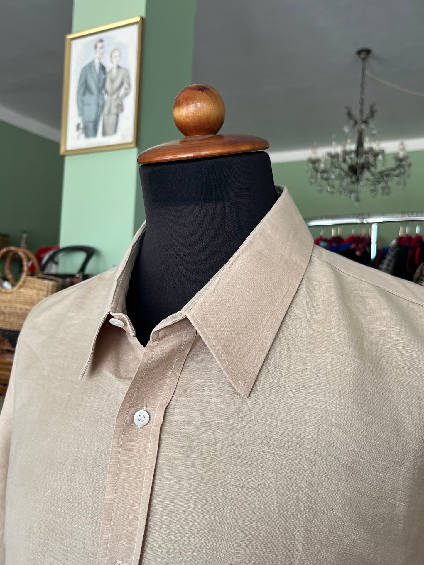 Camicia a maniche corte lino M-L