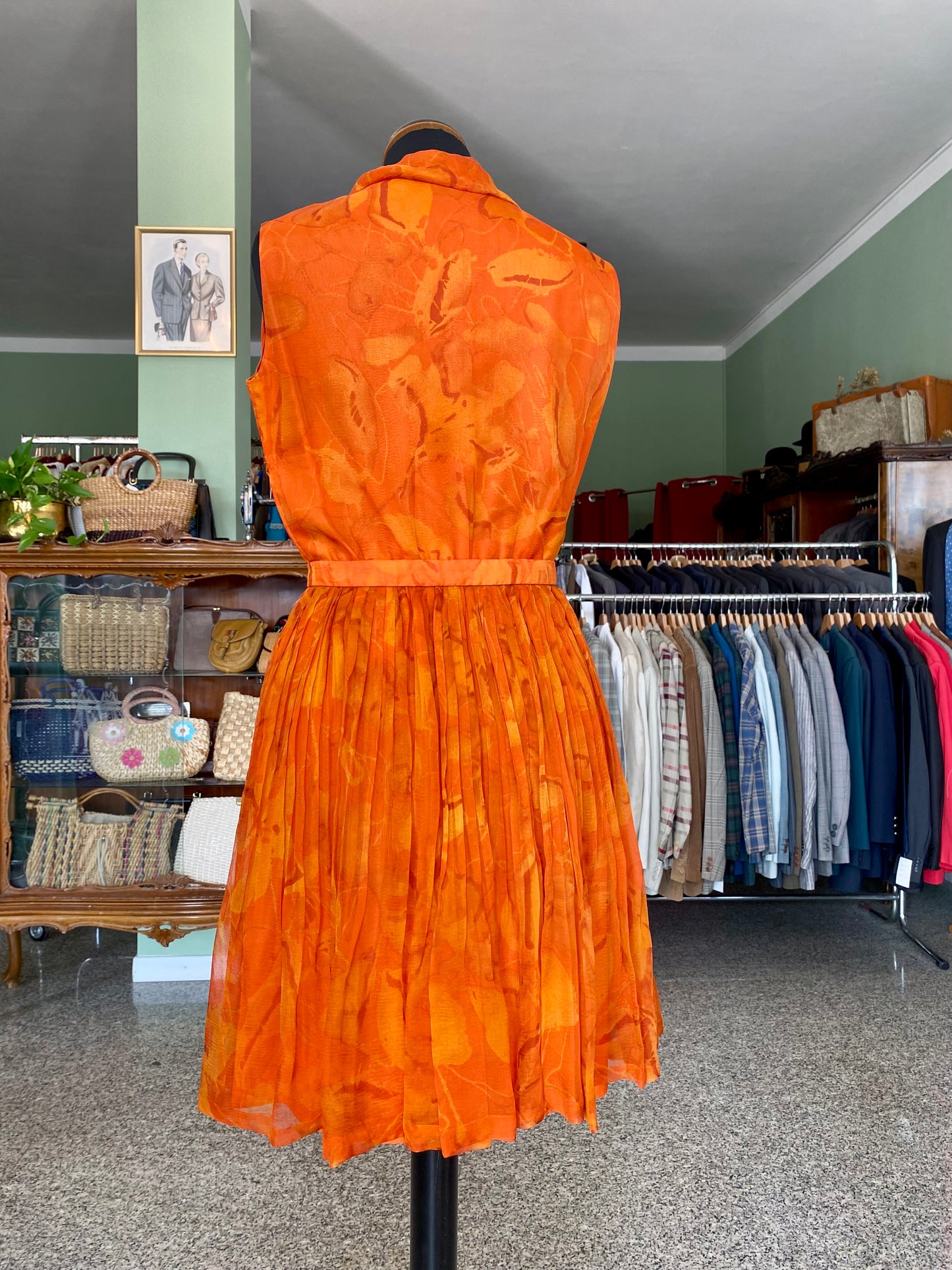 Abito sartoriale anni ‘60 in organza di seta - TG. 38/40