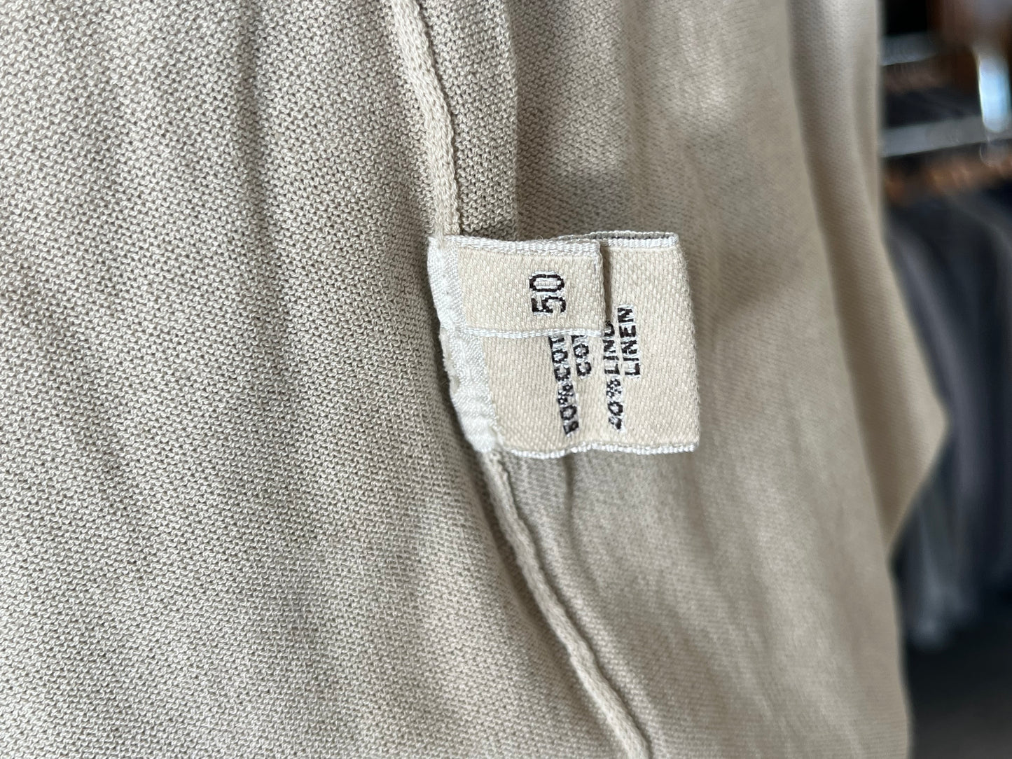 T-shirt a maniche corte cotone/lino tg. 50