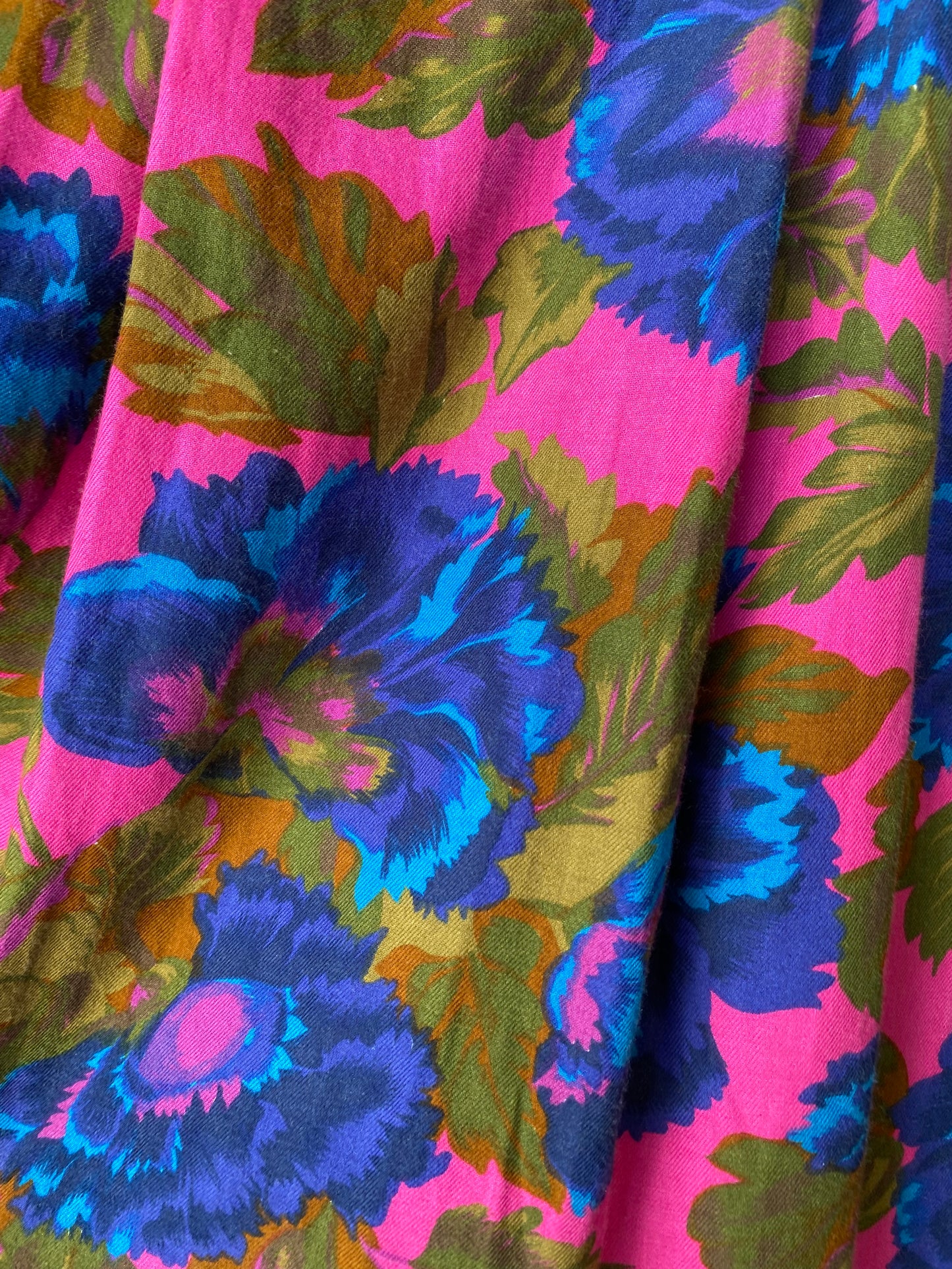 Gonna fucsia con fiori blu - TG. 46