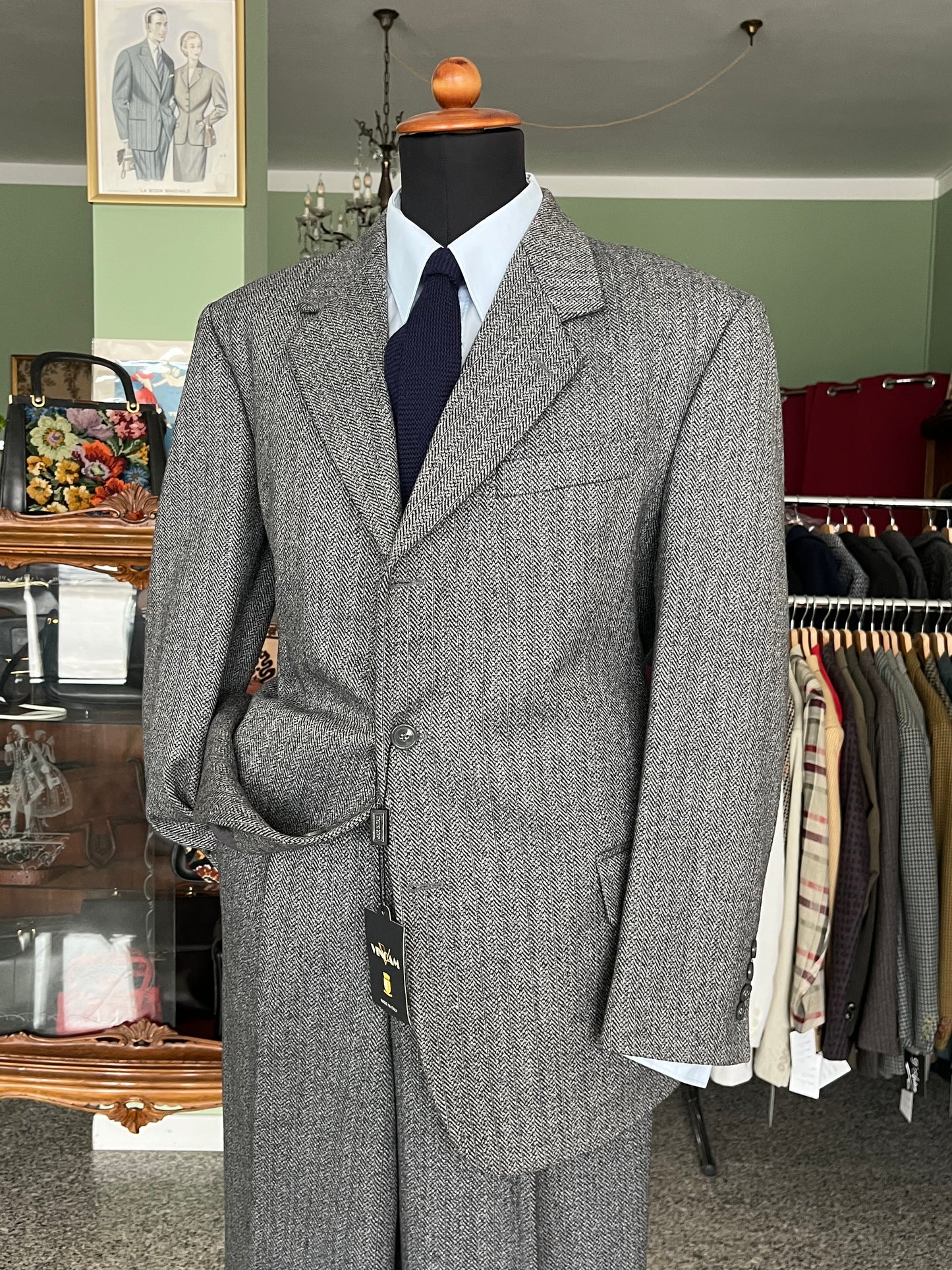 Completo anni '90 tweed NOS tg. 54 drop 4