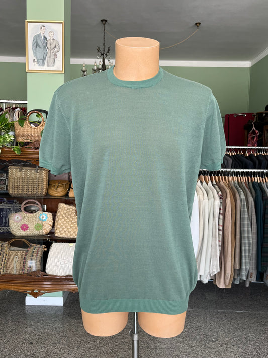 T-shirt a maniche corte cotone/lino tg. 56