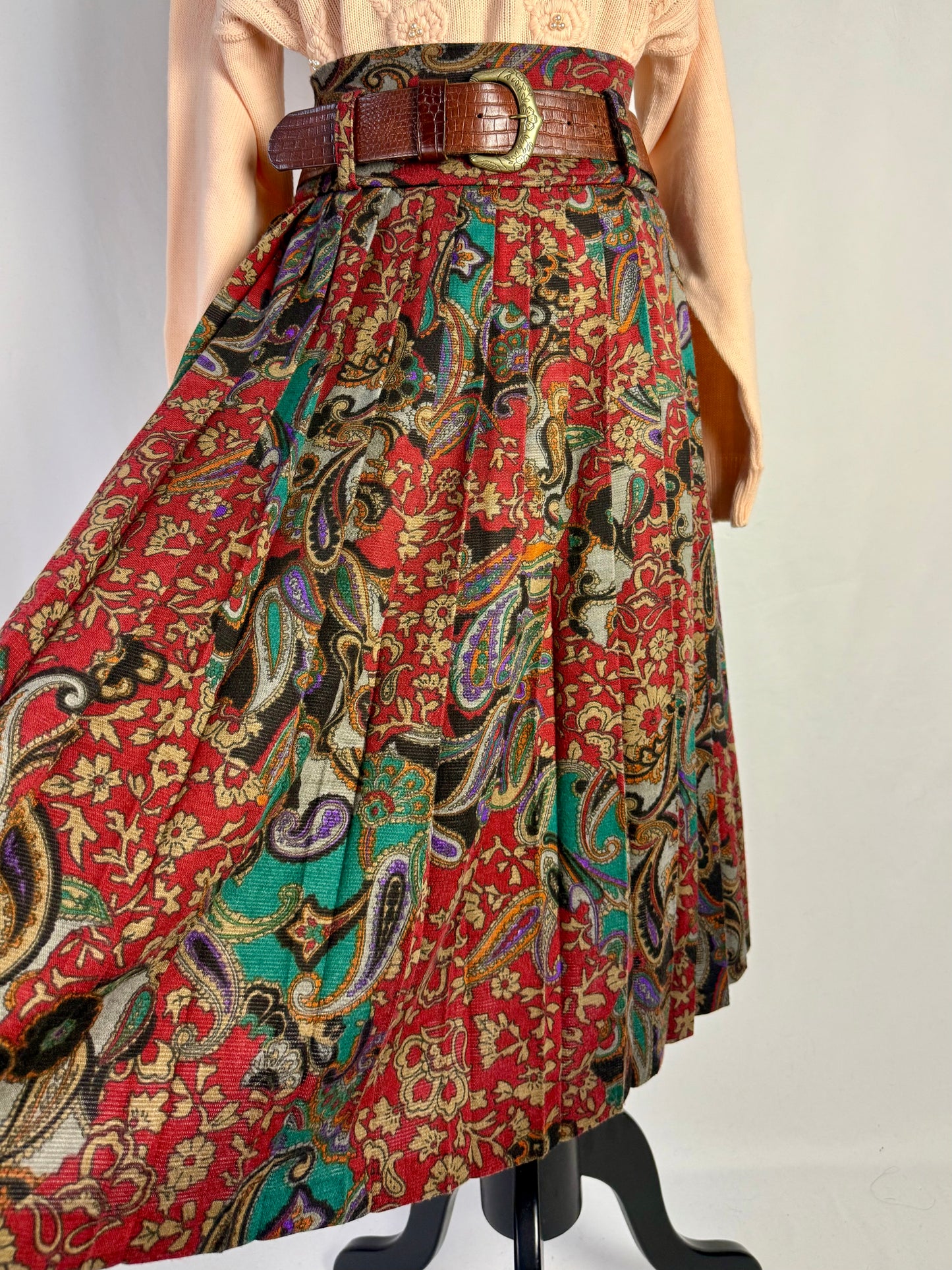 Gonna plissettata fantasia paisley - TG. 42/44