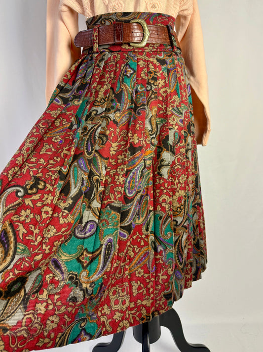 Gonna plissettata fantasia paisley - TG. 42/44