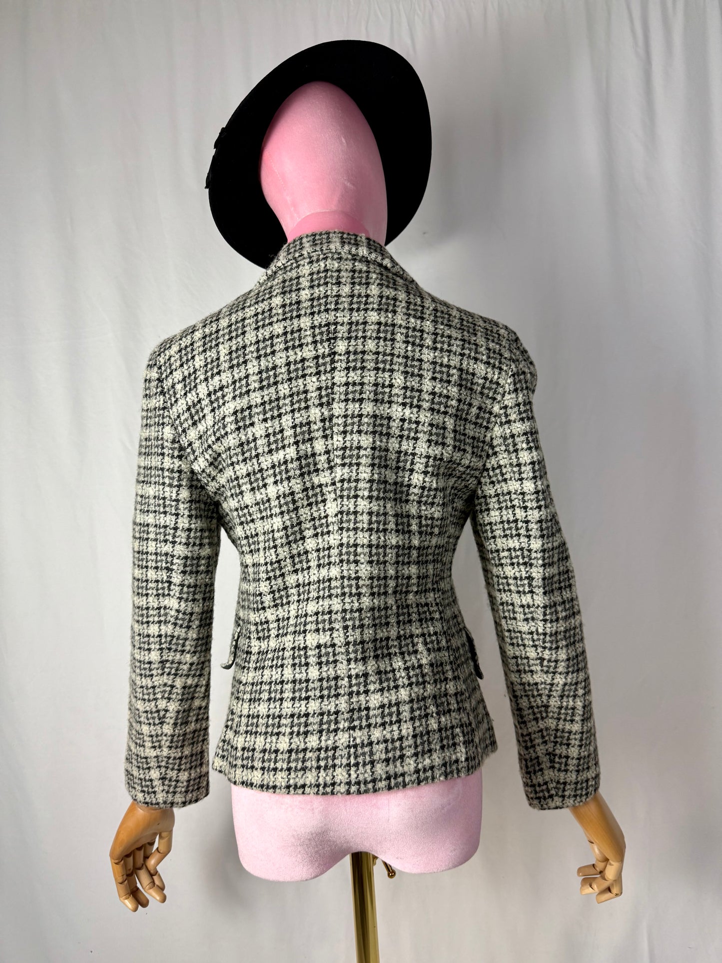 Giacca pied de poule bianco e nero - TG. 38