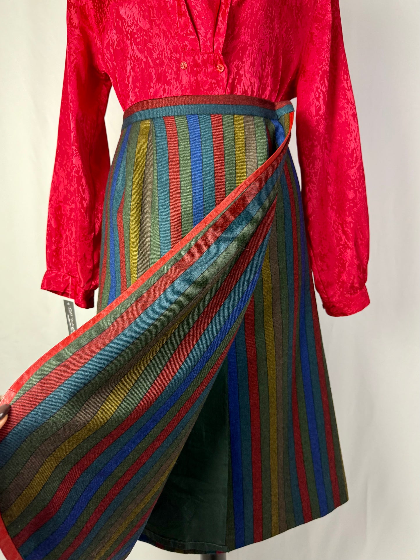 Gonna sartoriale a portafoglio in pura lana - TG. 46