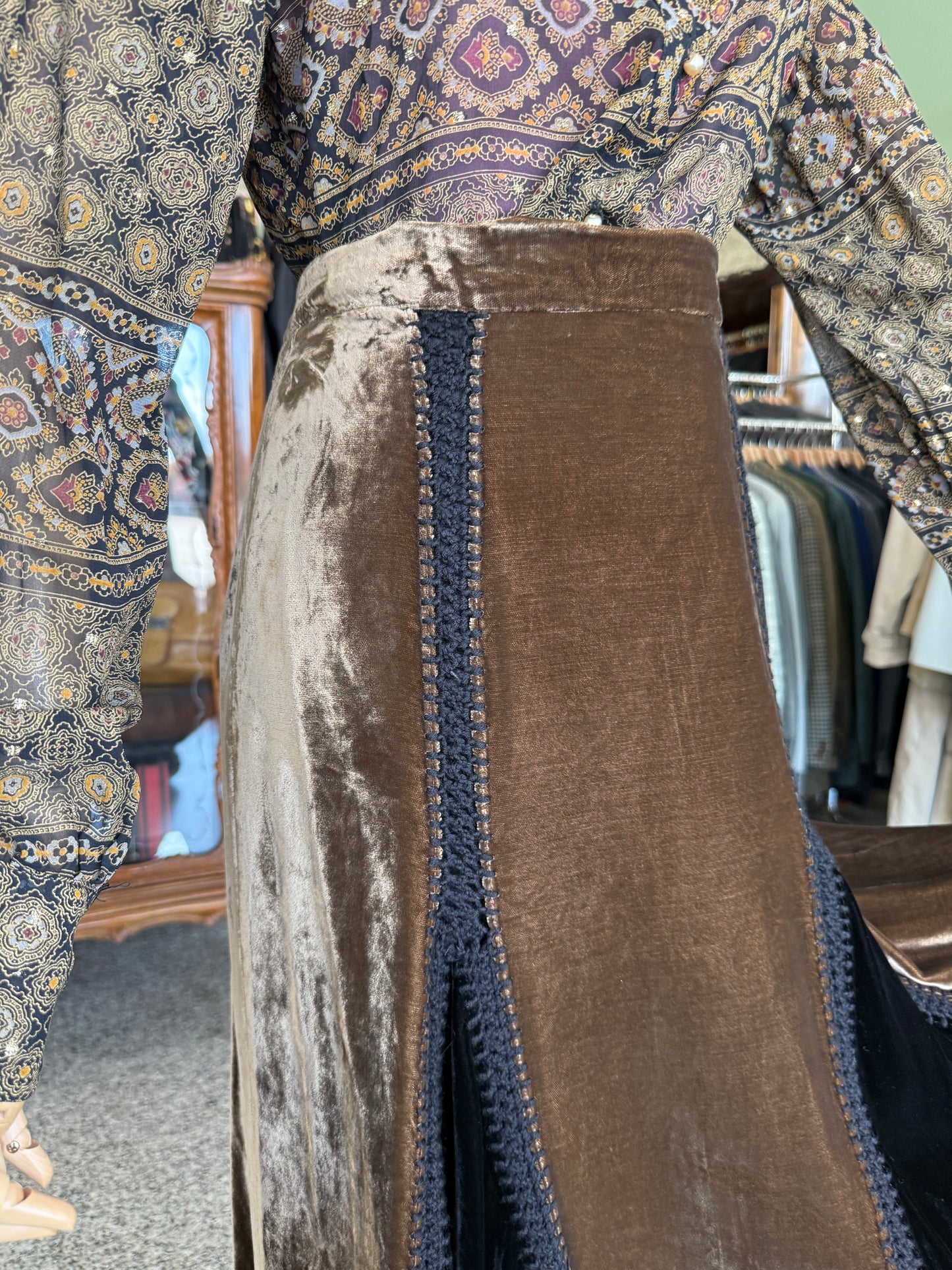 Gonna Alberta Ferretti in velluto di seta  - TG. 44