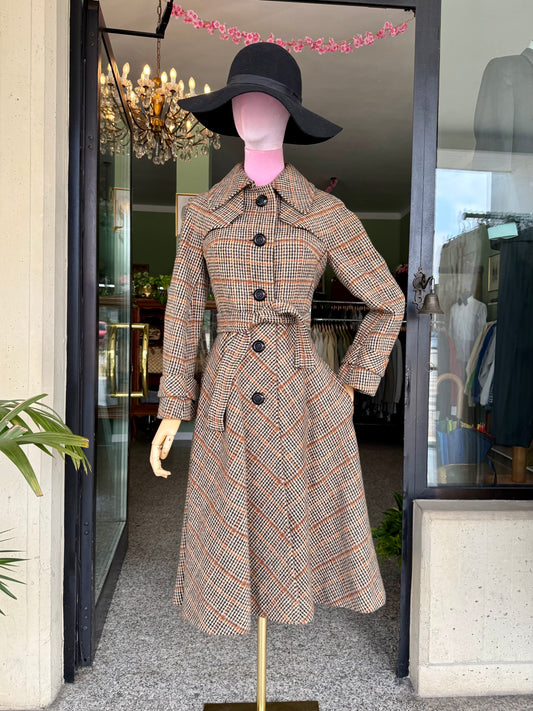 Princess coat anni ‘70 pied de poule - TG. 38