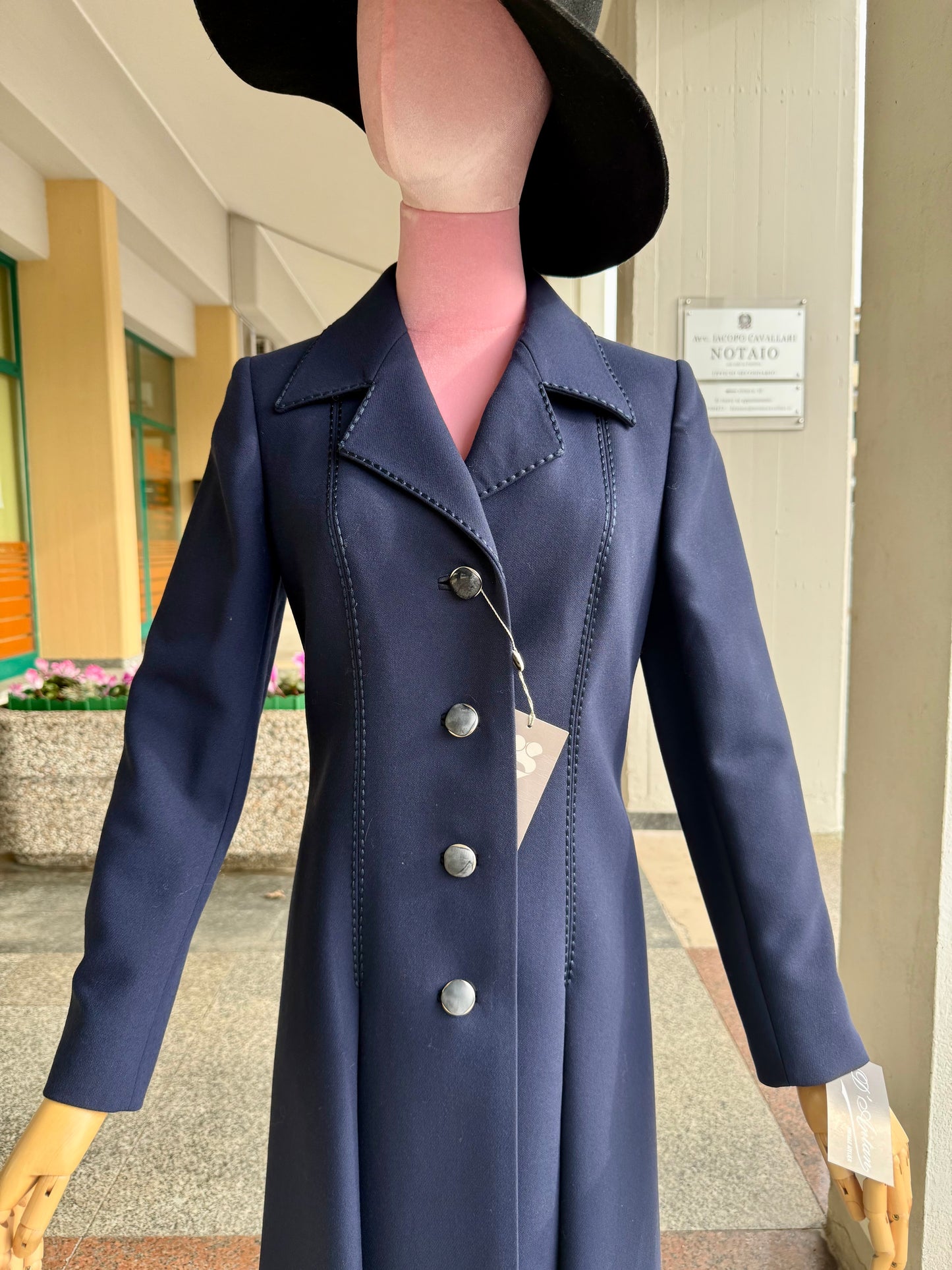 Cappotto anni ‘70 tessuto Marzotto - TG. 38