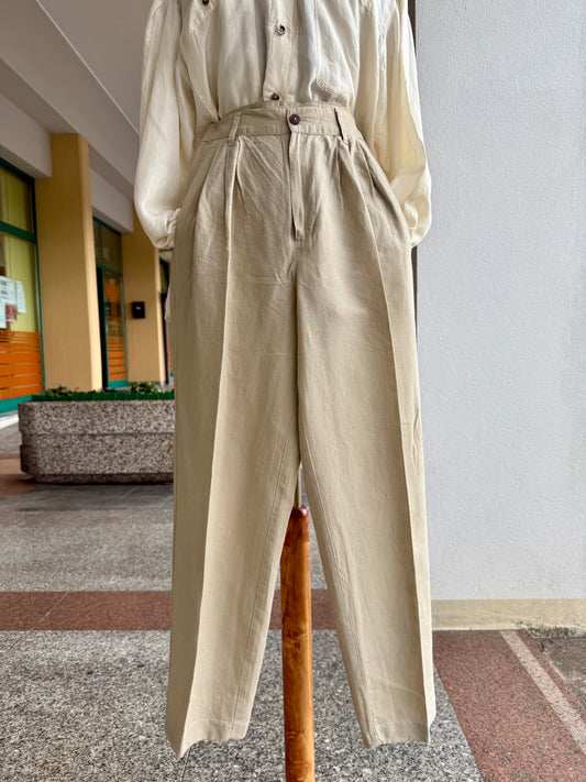 Pantaloni in lino e cotone - TG. 40