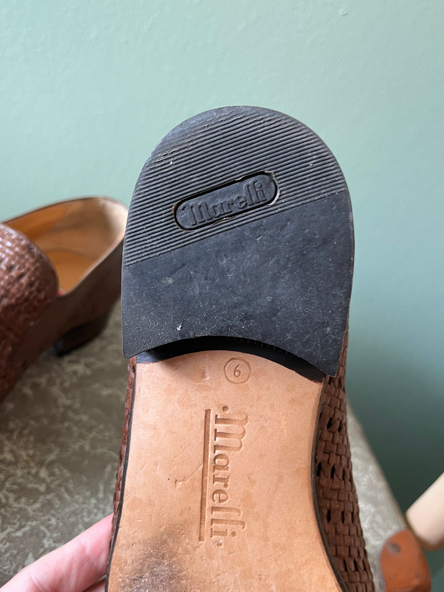 Scarpe mocassino pelle marrone tg. 42-43