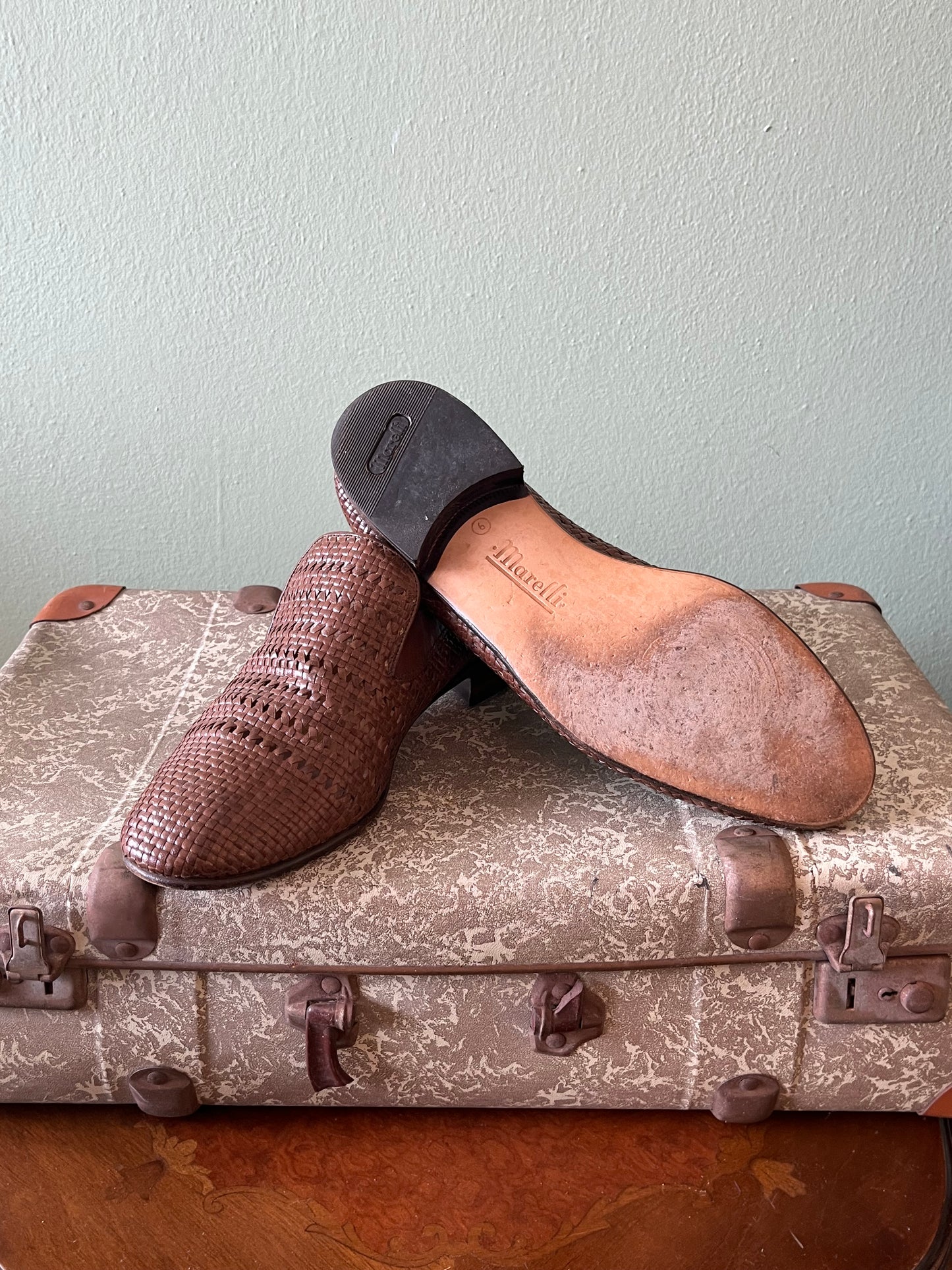 Scarpe mocassino pelle marrone tg. 42-43