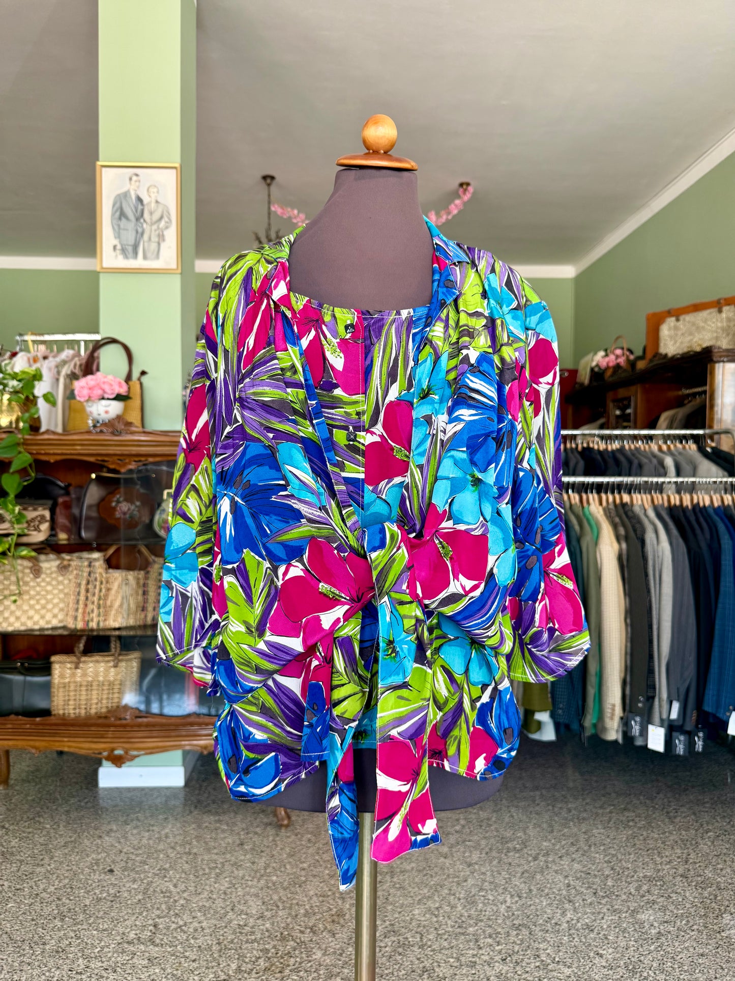 Camicia anni ‘80 tropicale - TG. 46/48