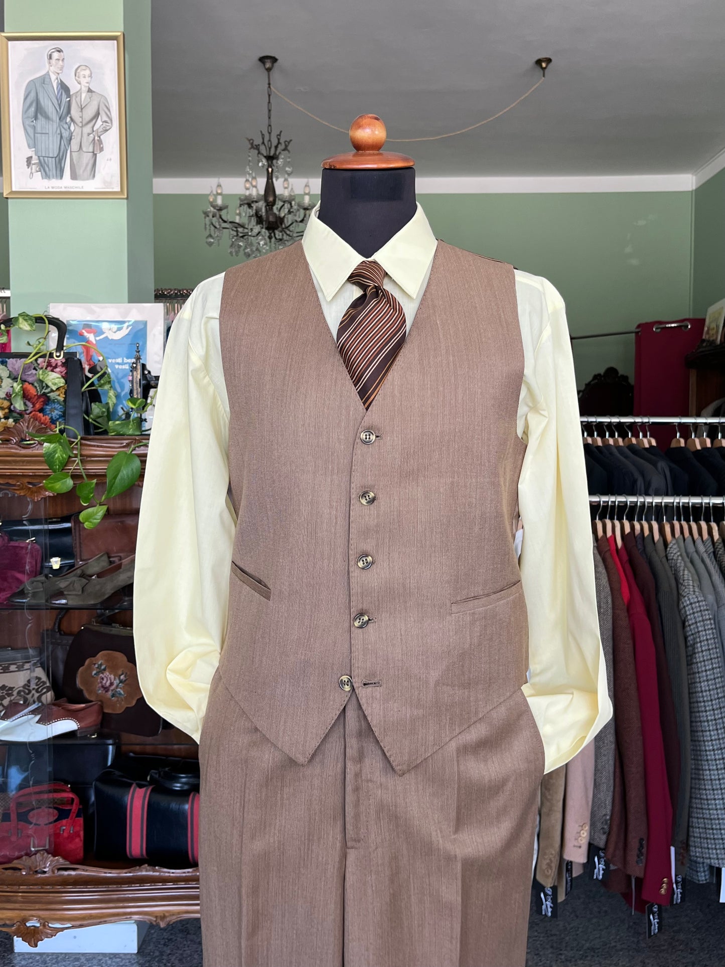 Completo tre pezzi anni '70 tg. 50 drop 1