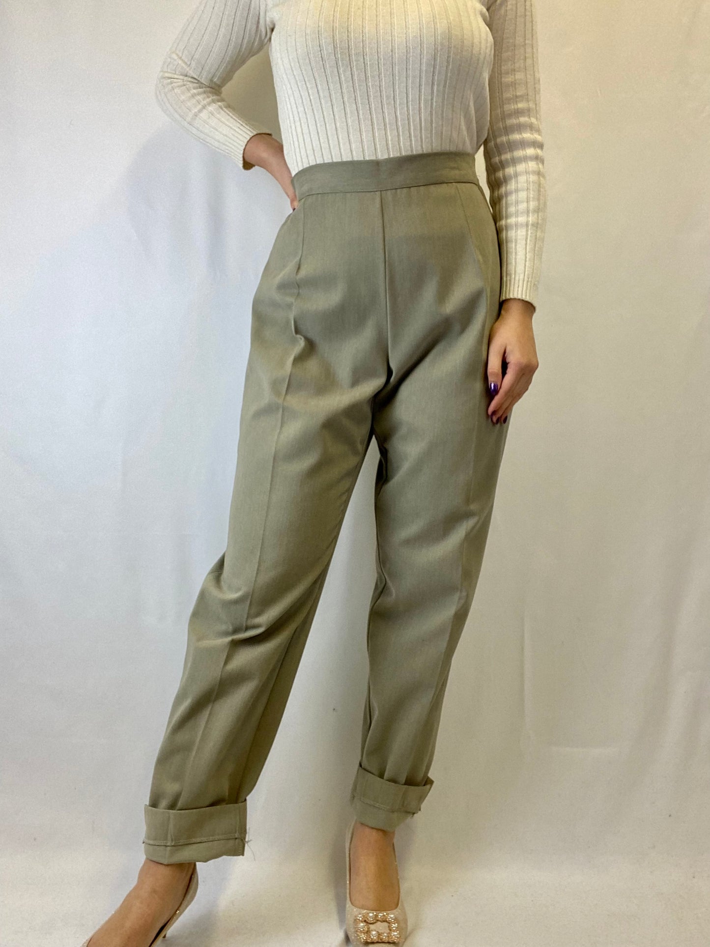 Pantaloni classici tortora- TG. 44/46