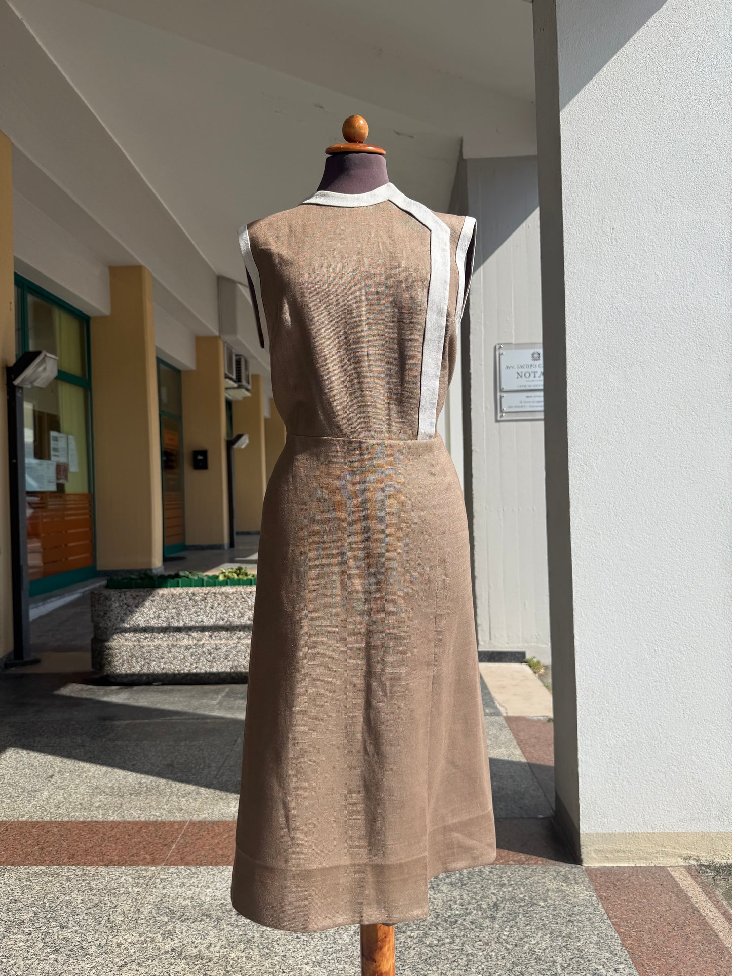 Abito anni ‘60 in lino - TG. 46