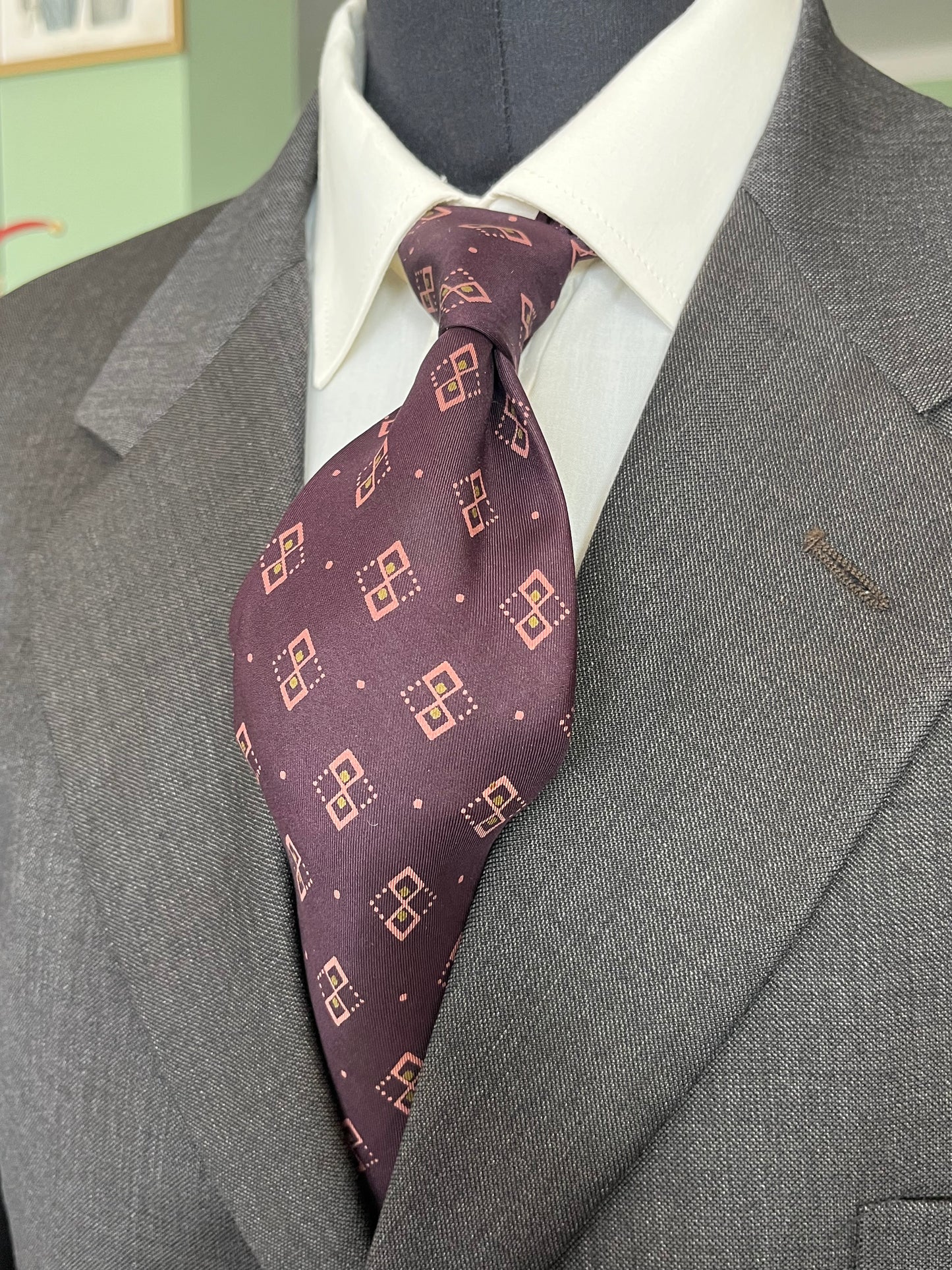 Cravatta swing anni ‘70 vinaccia