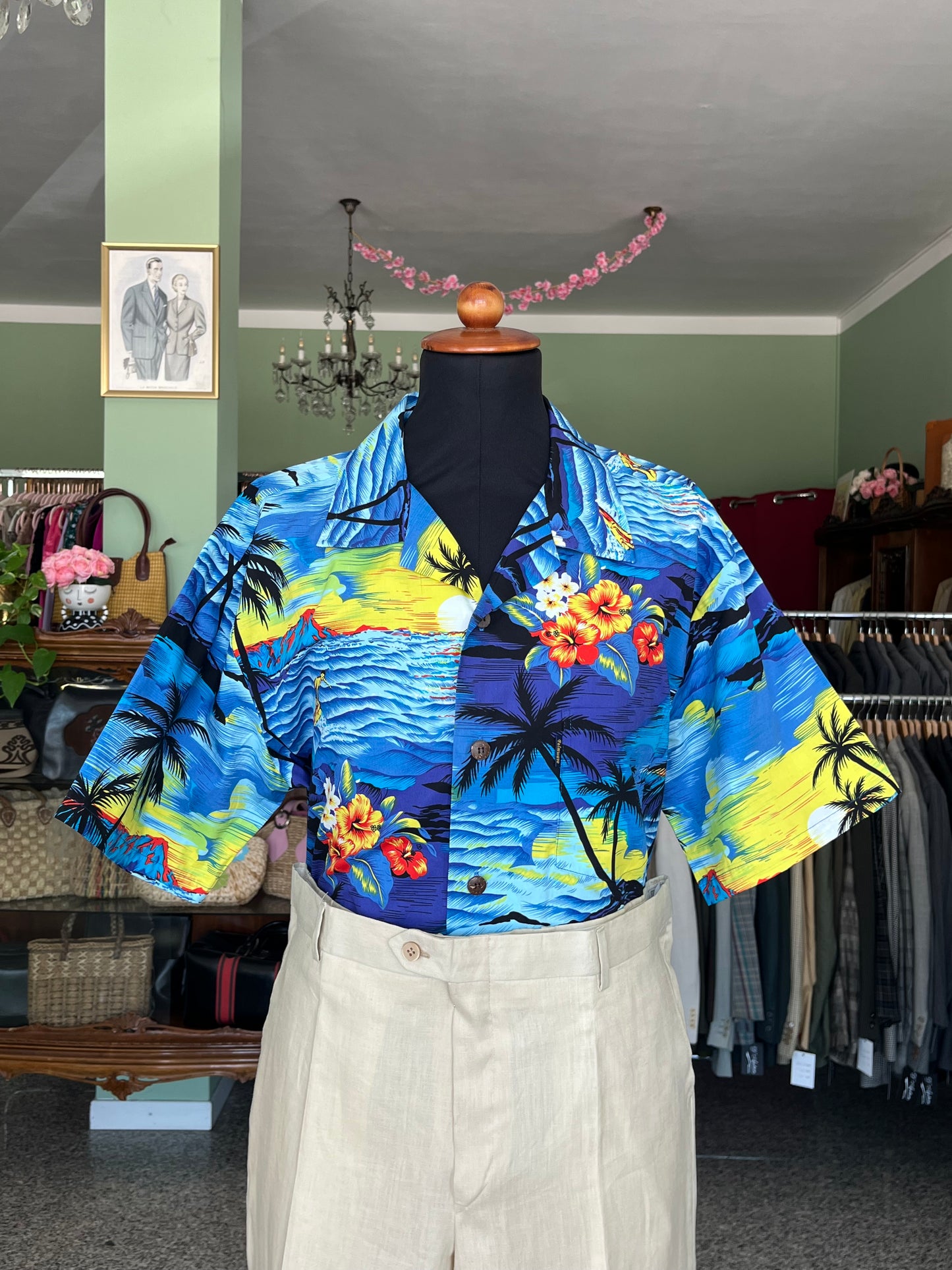 Camicia Hawaii a maniche corte tg. L-XL