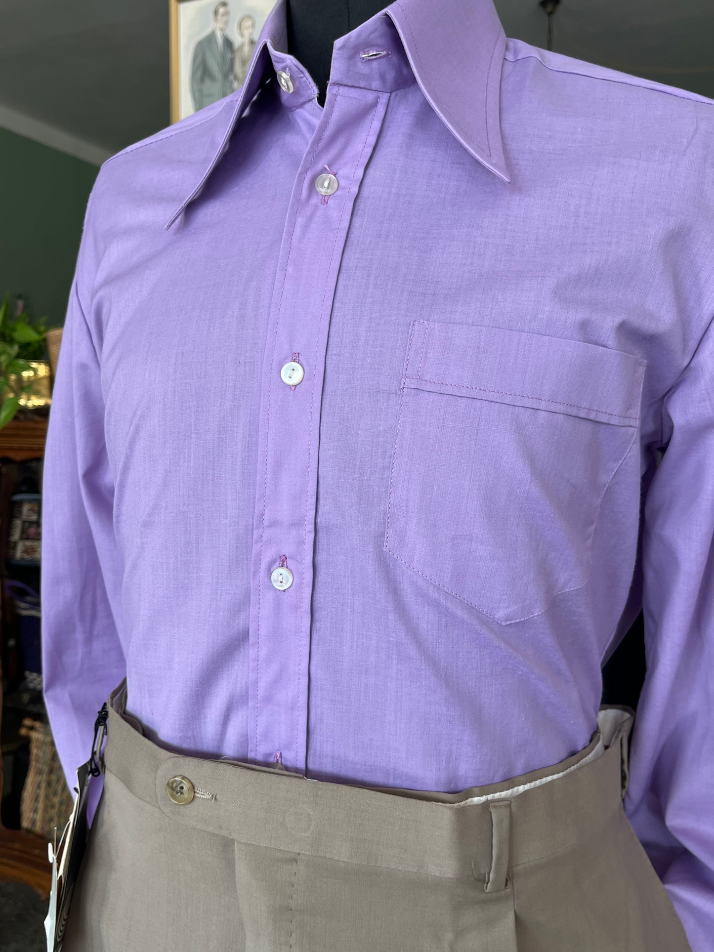 Camicia anni ‘70 viola NOS