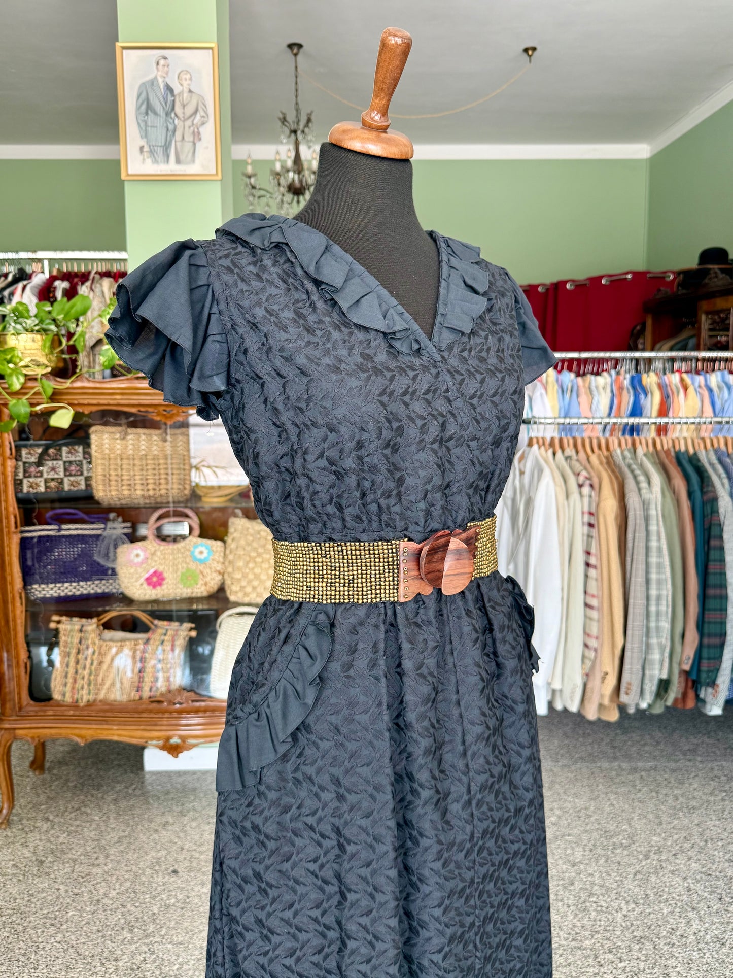 Abito anni ‘60 in broccato di seta e cotone - TG. 44