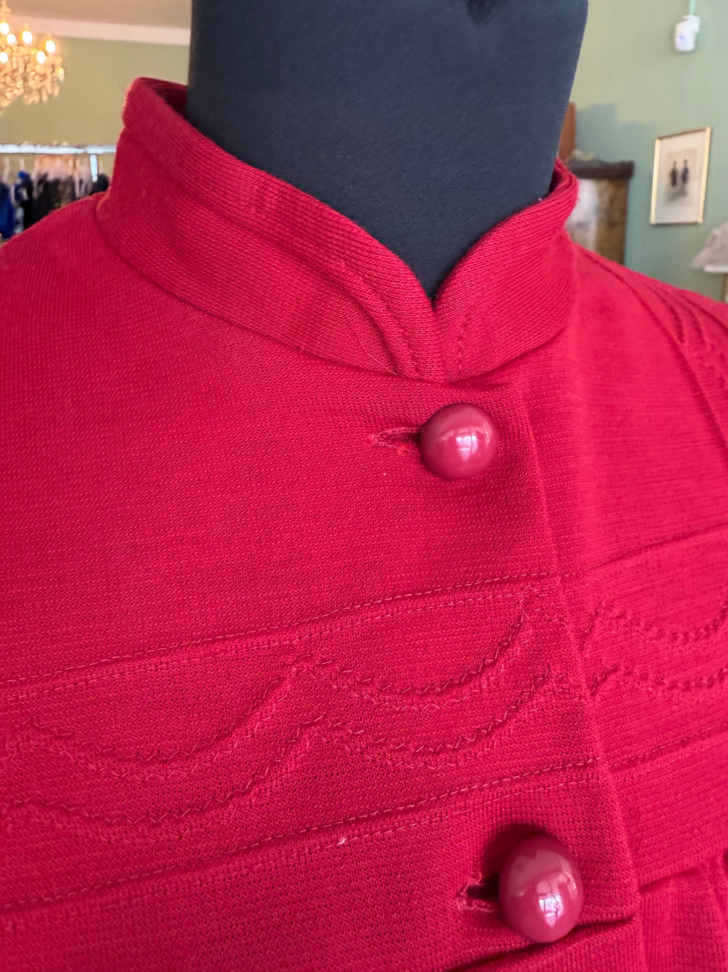 Abito rosso con cintura - TG. 44/46
