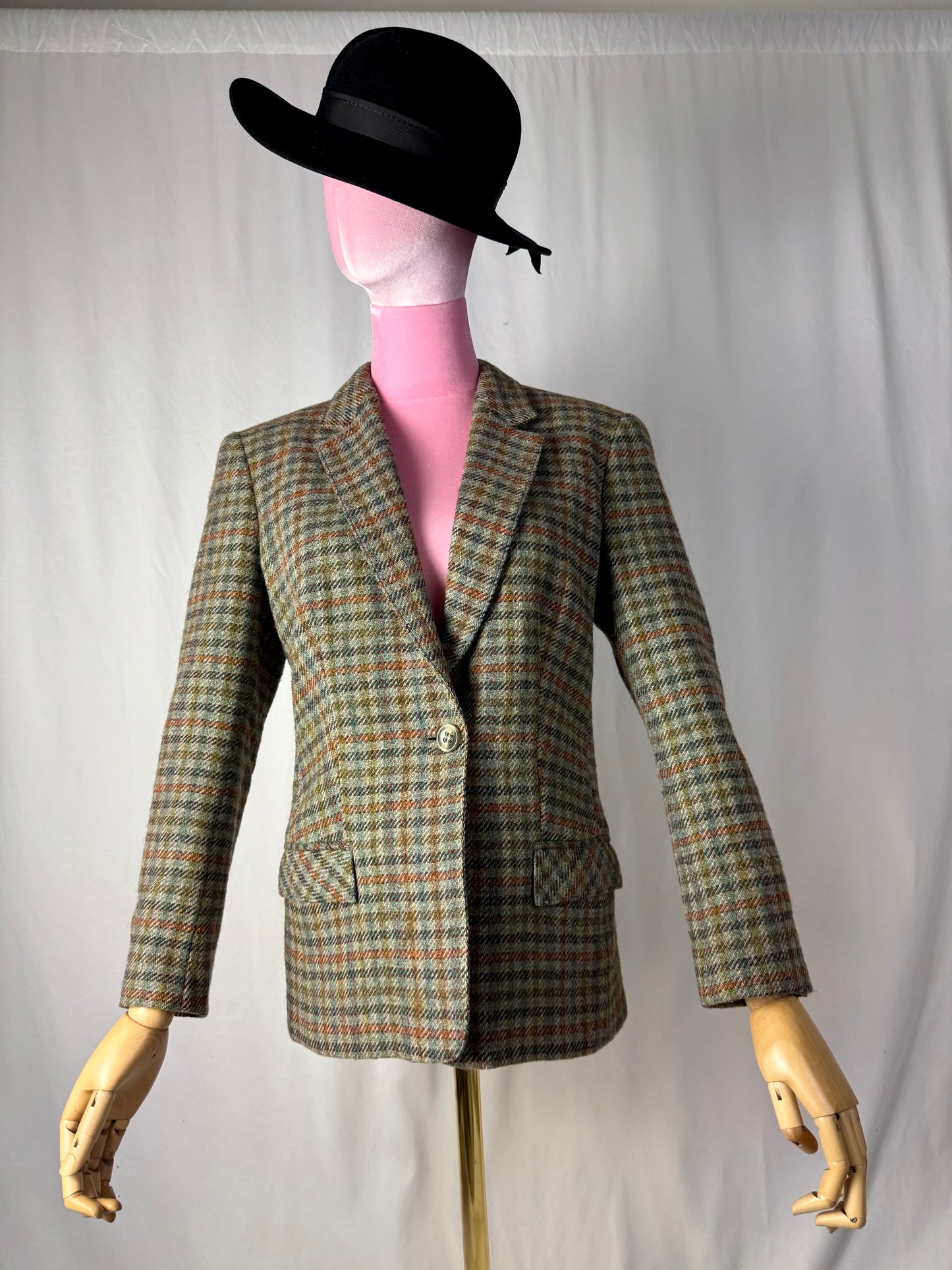 Giacca in pura lana a quadri - TG. 42