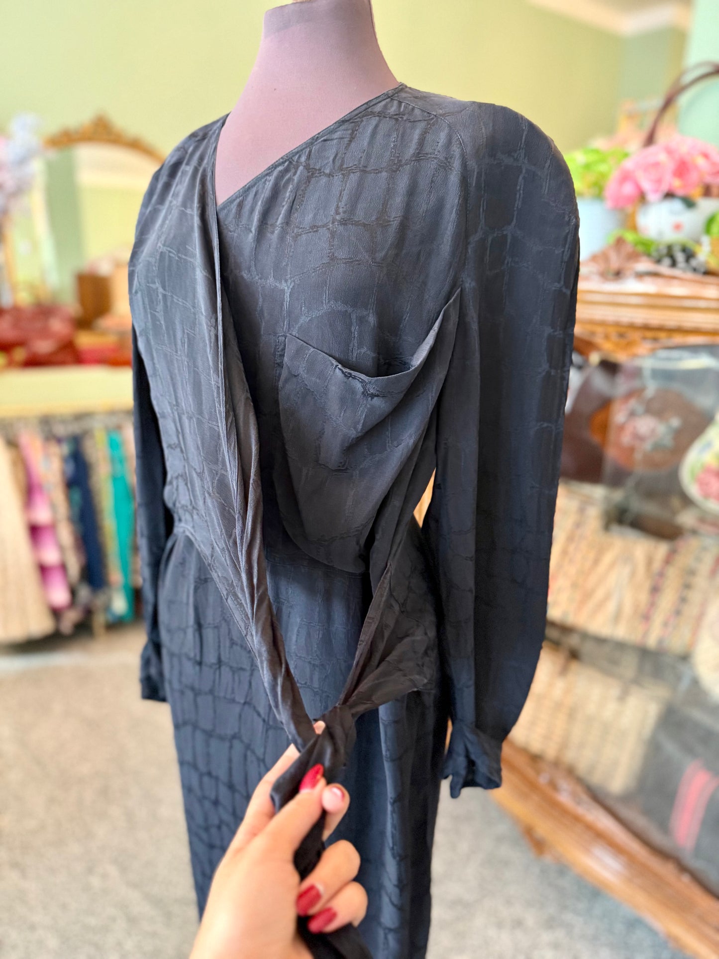 Abito nero in pura seta - TG. 44