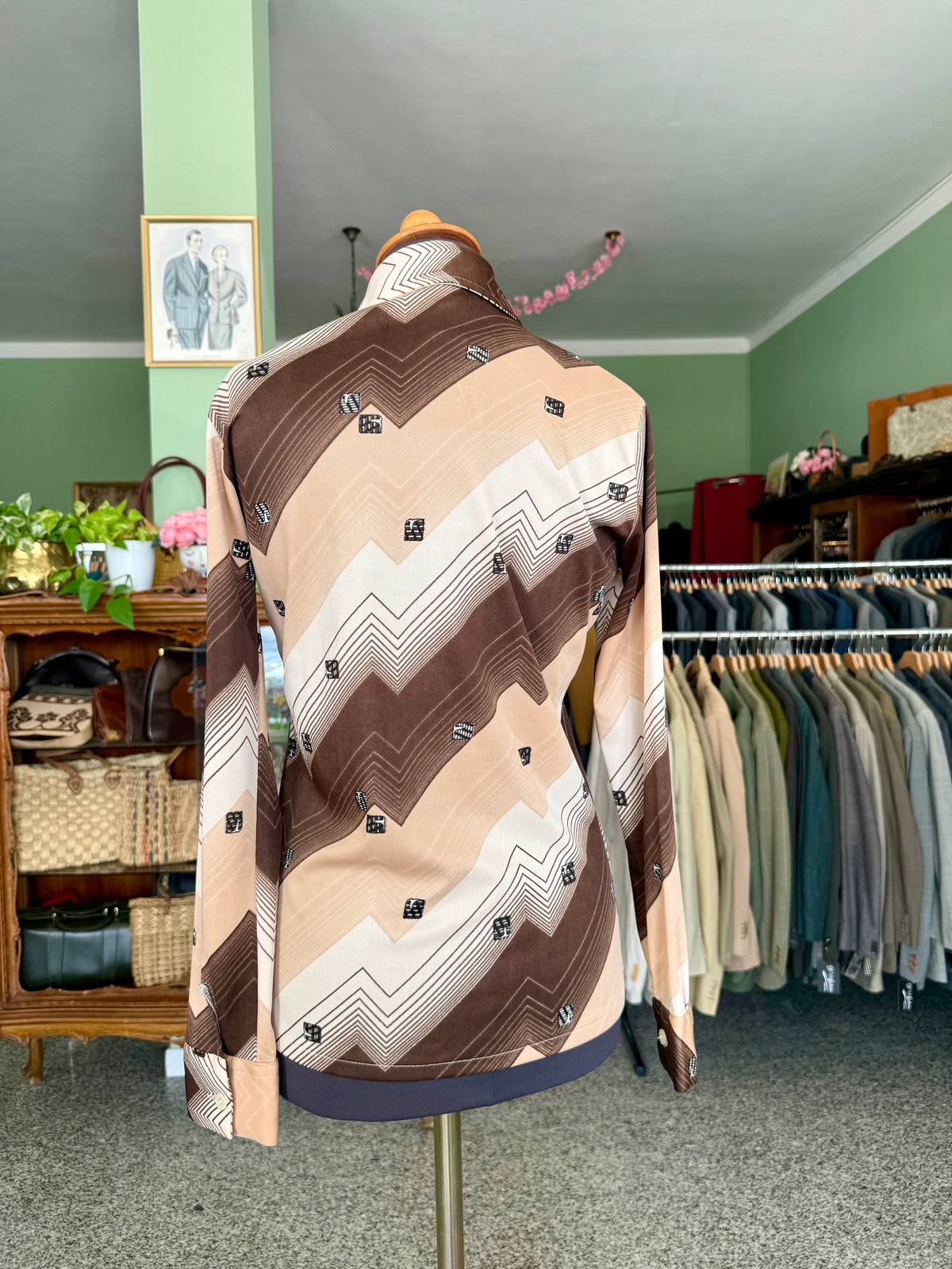 Camicia anni ‘70 stampa grafica - TG. 42
