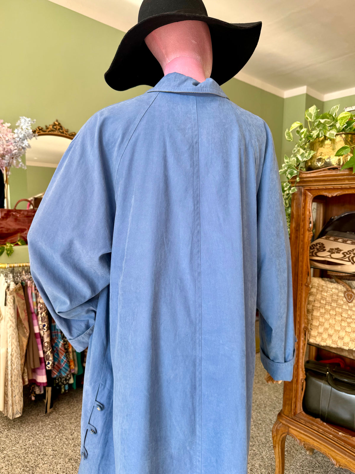 Trench anni ‘80 azzurro fiordalisio- TG. 44-50