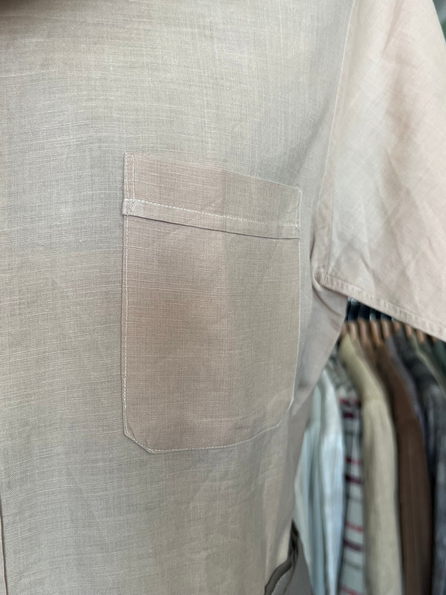 Camicia a maniche corte lino M-L