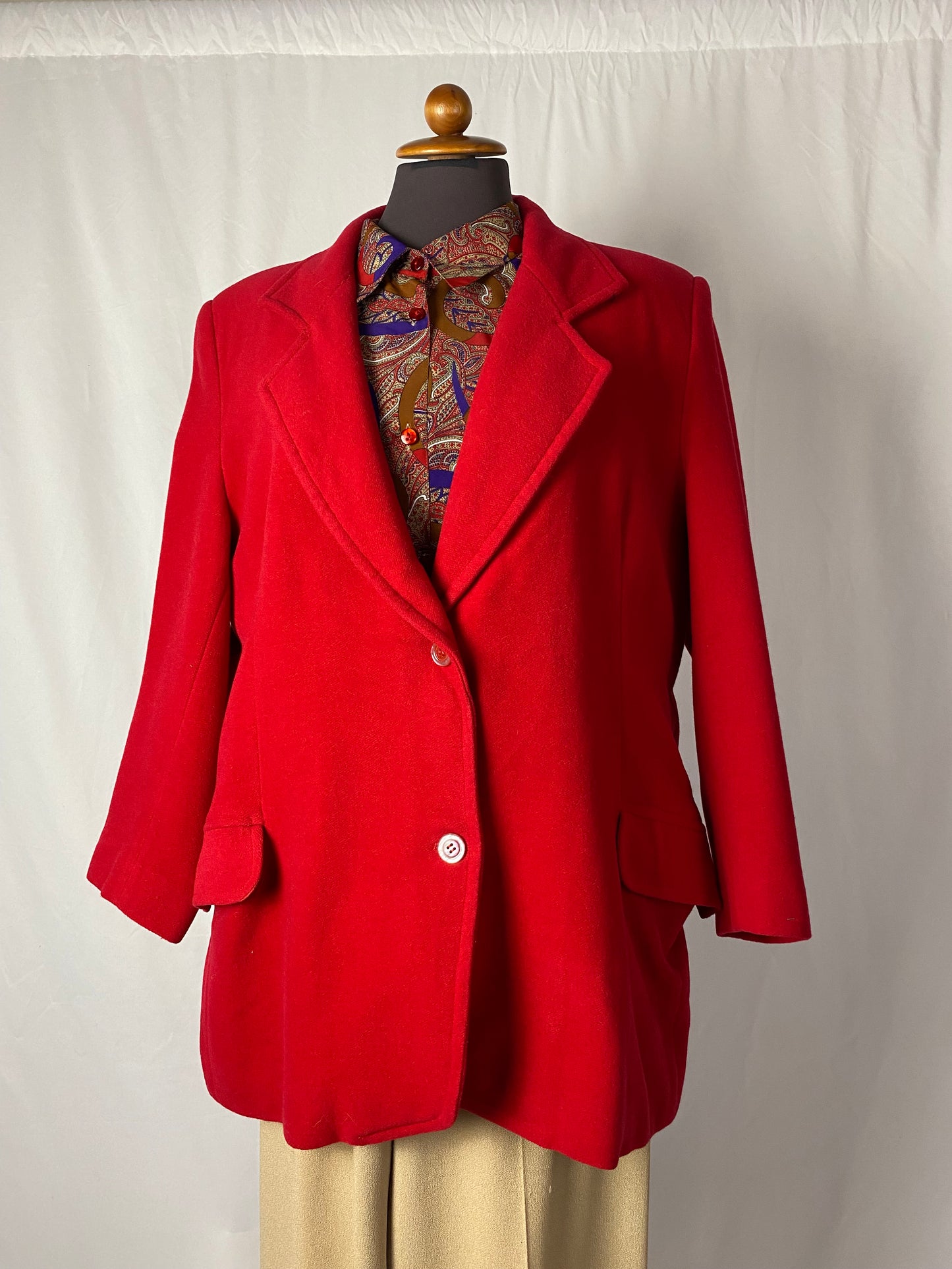 Giacca rossa in lana misto cashmere - TG. 52/54