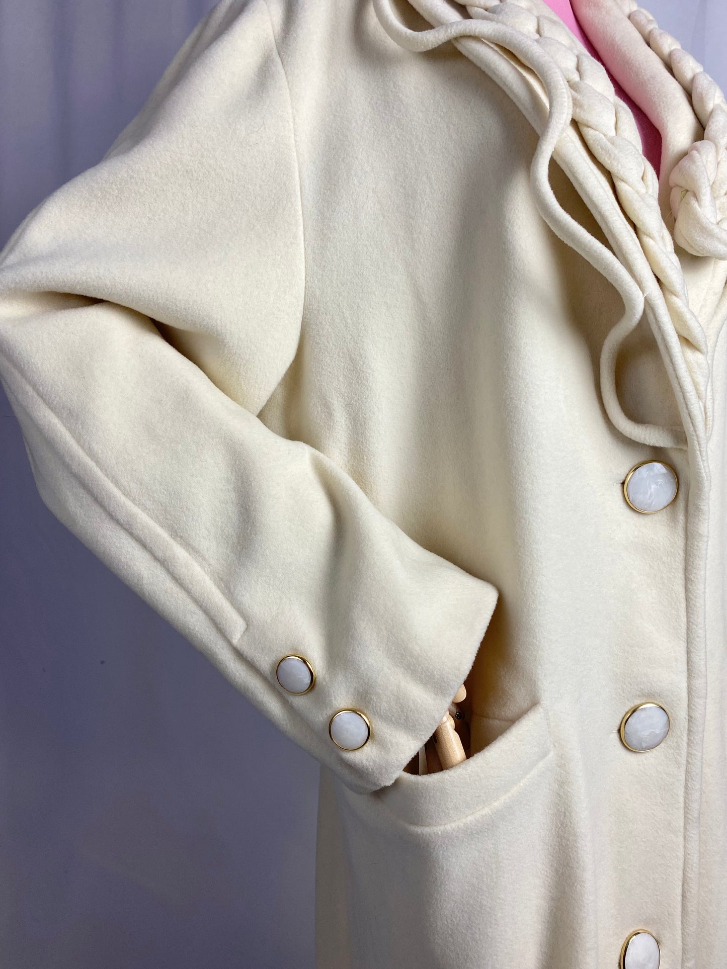 Cappotto panna 100% lana - TG. 46