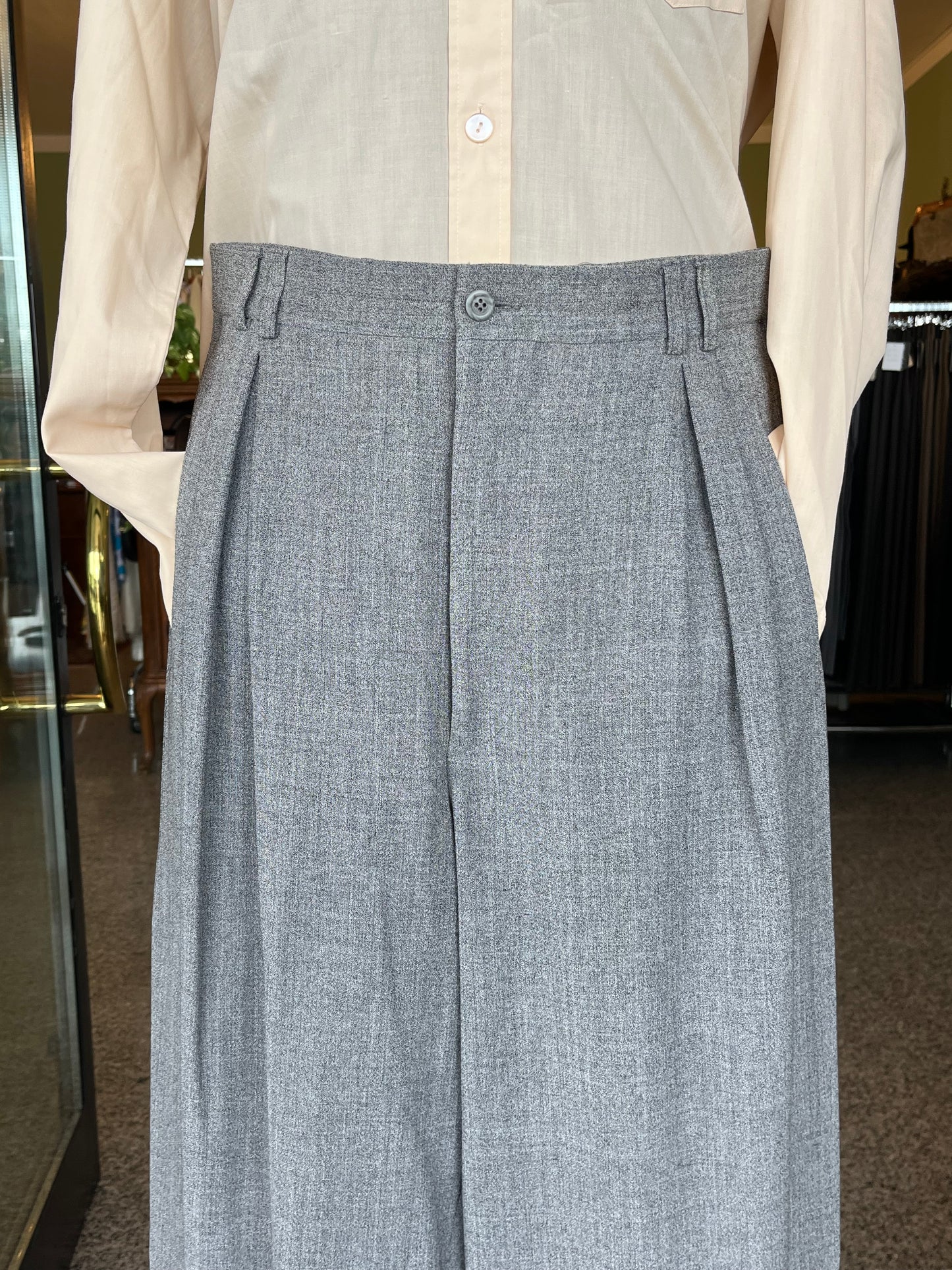 Calzoni anni ‘80 in fresco di lana tg. 46