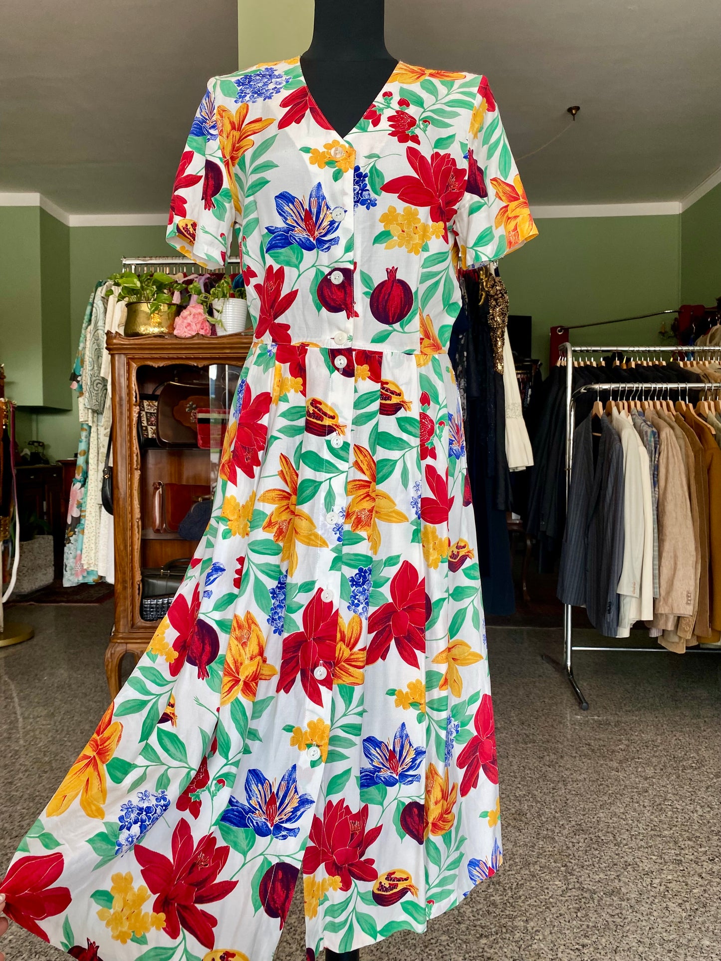 Abito chemisier con melograni - TG. 40