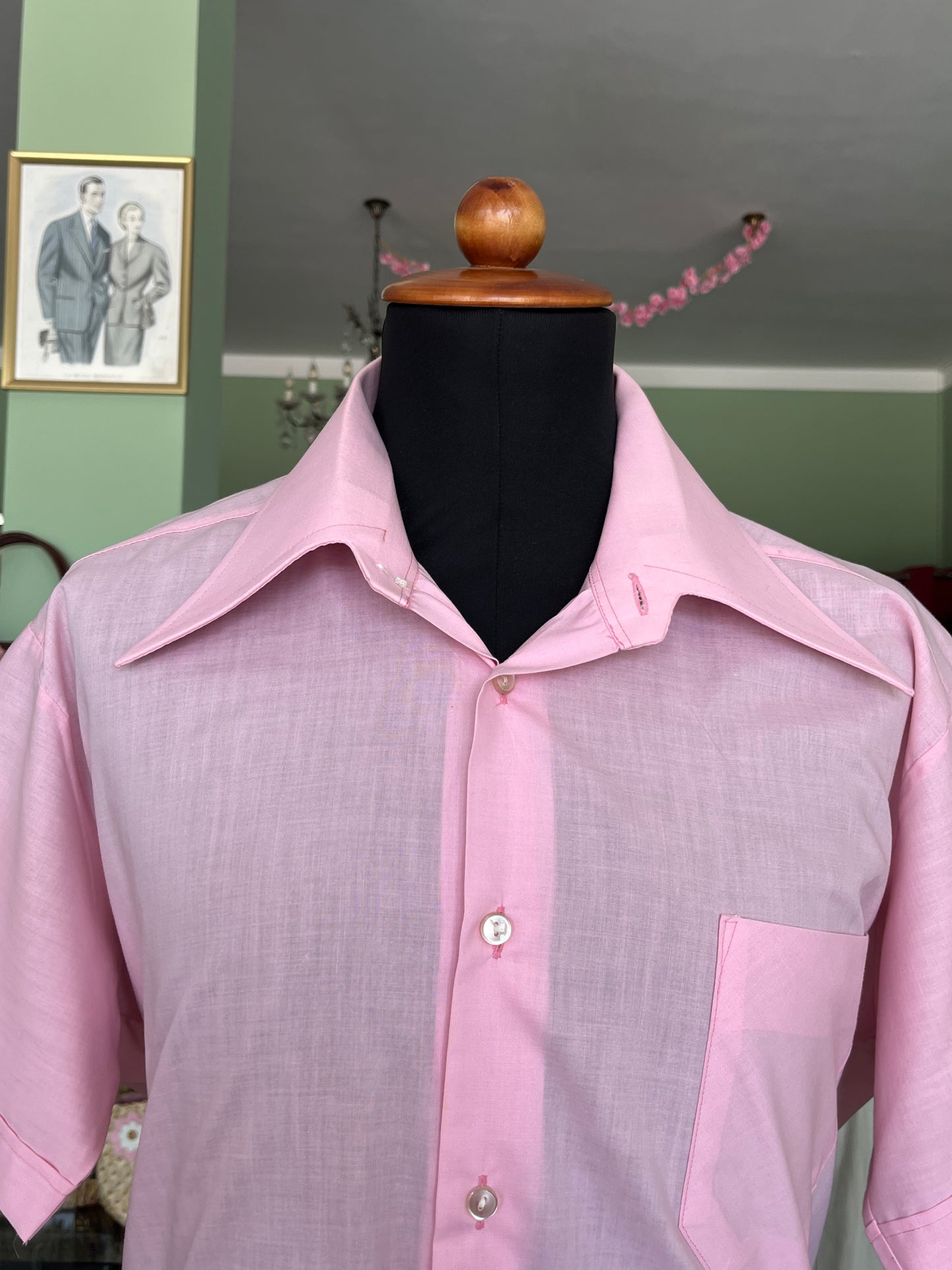 Camicia anni ‘70 a maniche corte tg. L-XL