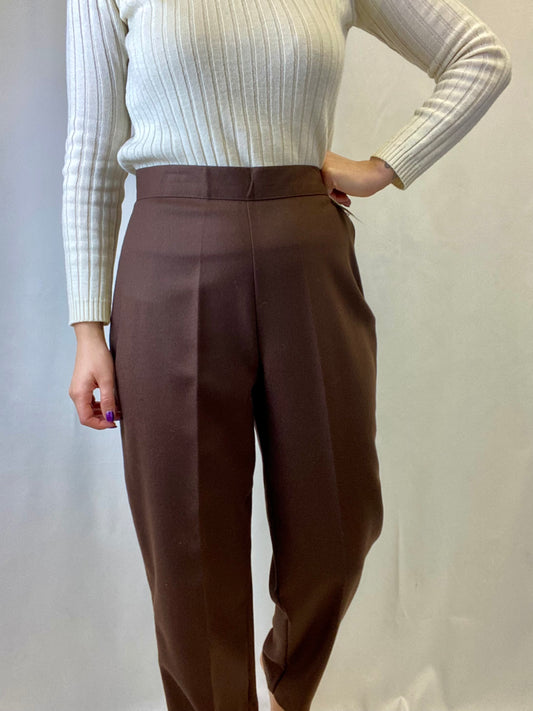 Pantaloni in lana marroni - TG. 44/46