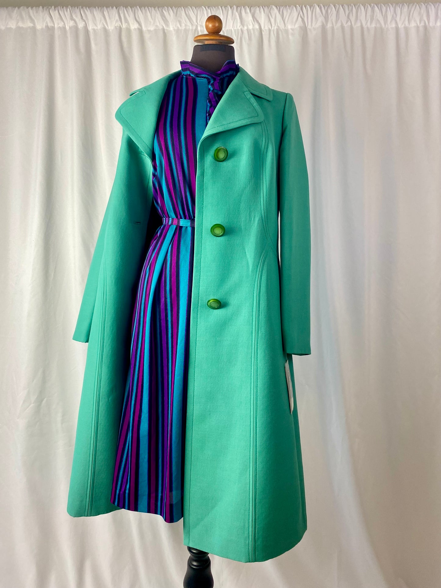 Cappotto anni ‘70 acquamarina - TG. 40