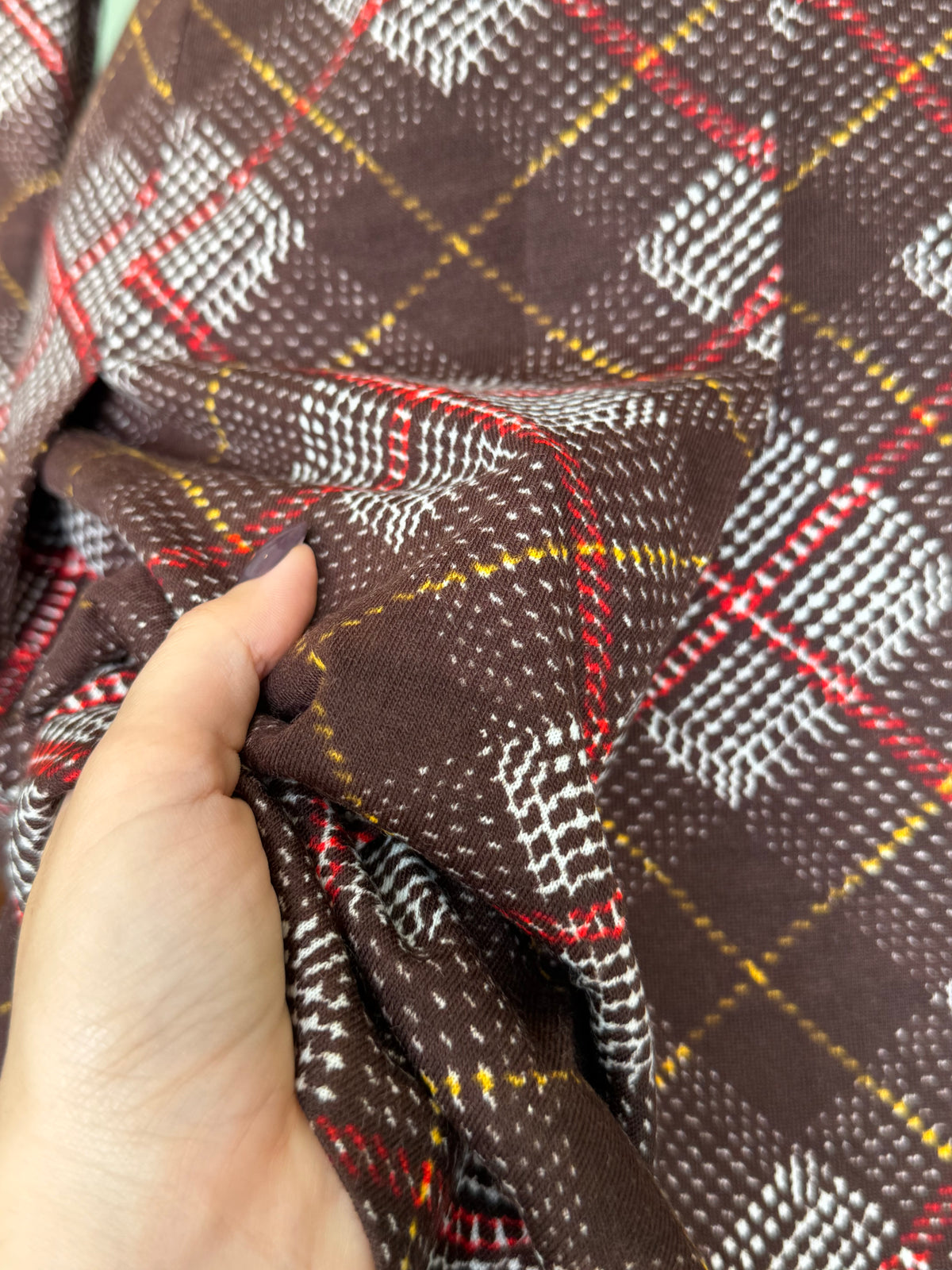 Abito anni ‘70 tartan fondo di magazzino - TG. 38