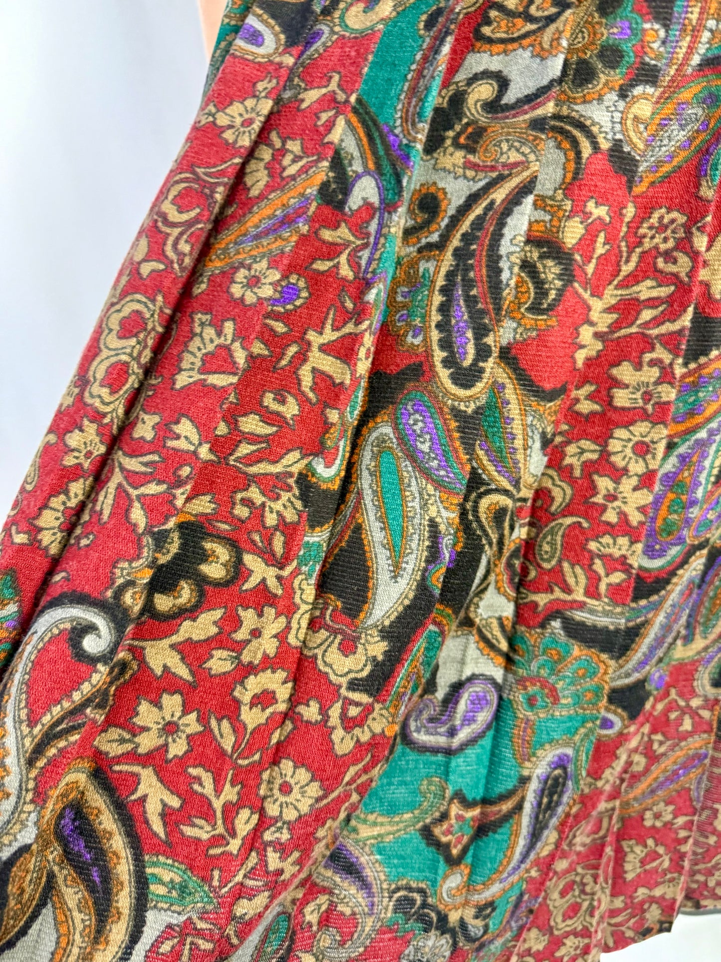 Gonna plissettata fantasia paisley - TG. 42/44