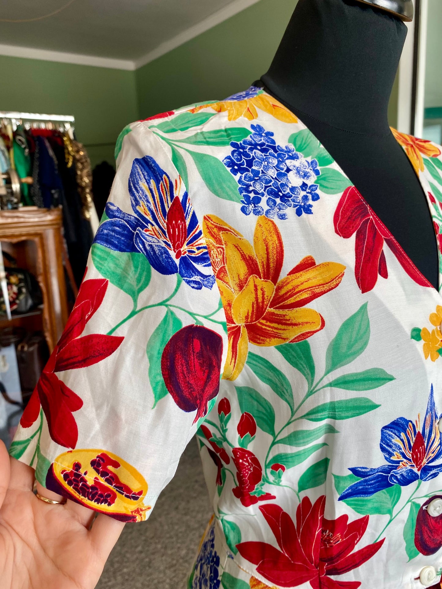 Abito chemisier con melograni - TG. 40