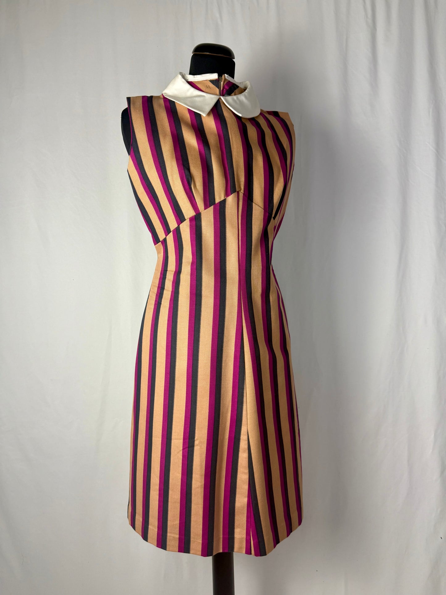 Abito anni ‘60 sartoriale a righe - TG. 40