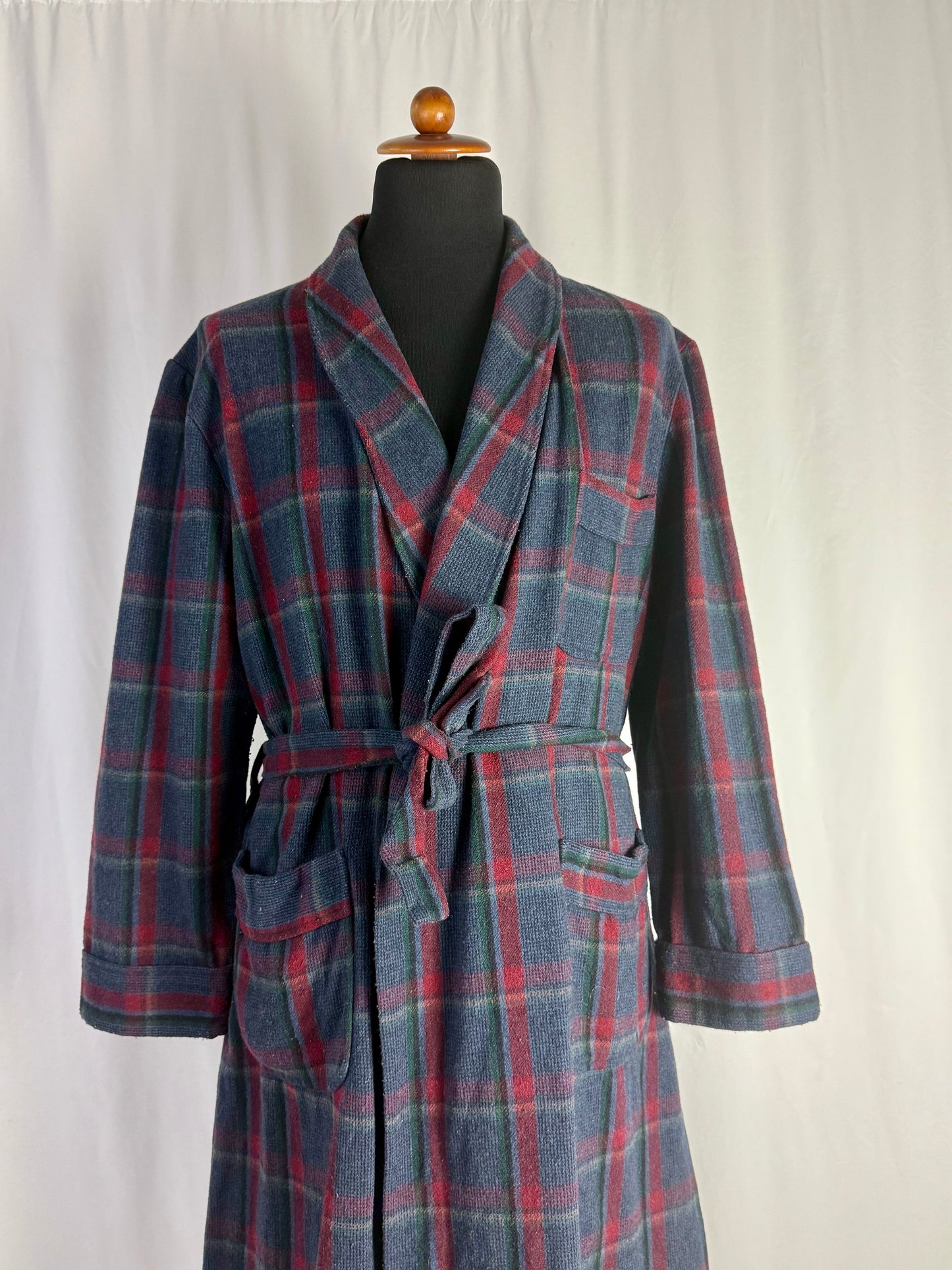 Vestaglia scozzese blu/ bordeaux - TG. XL