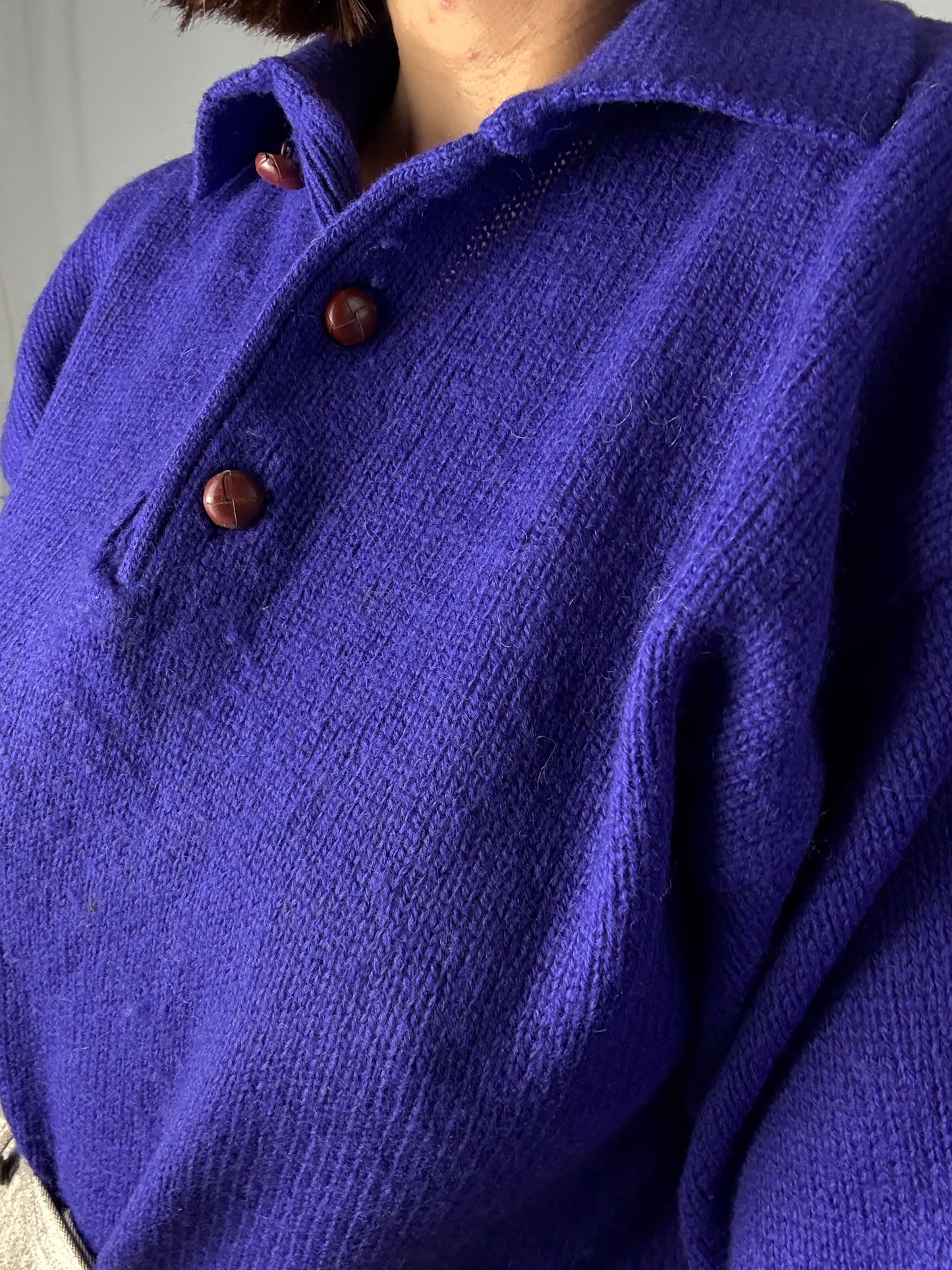 Maglione in pura lana viola - TG. 42 - 46