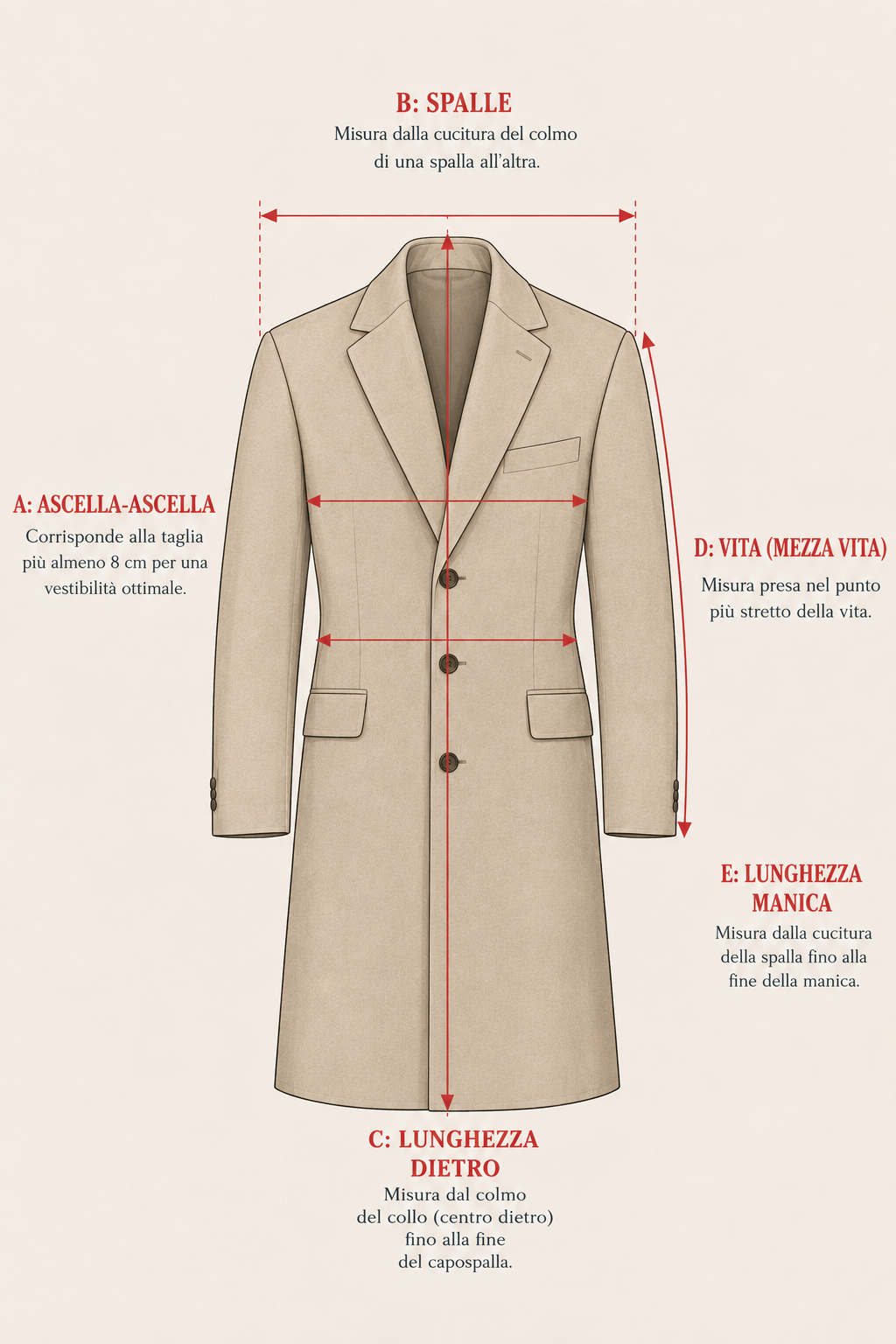 Trench anni ‘80 doppiopetto tg. 52-54